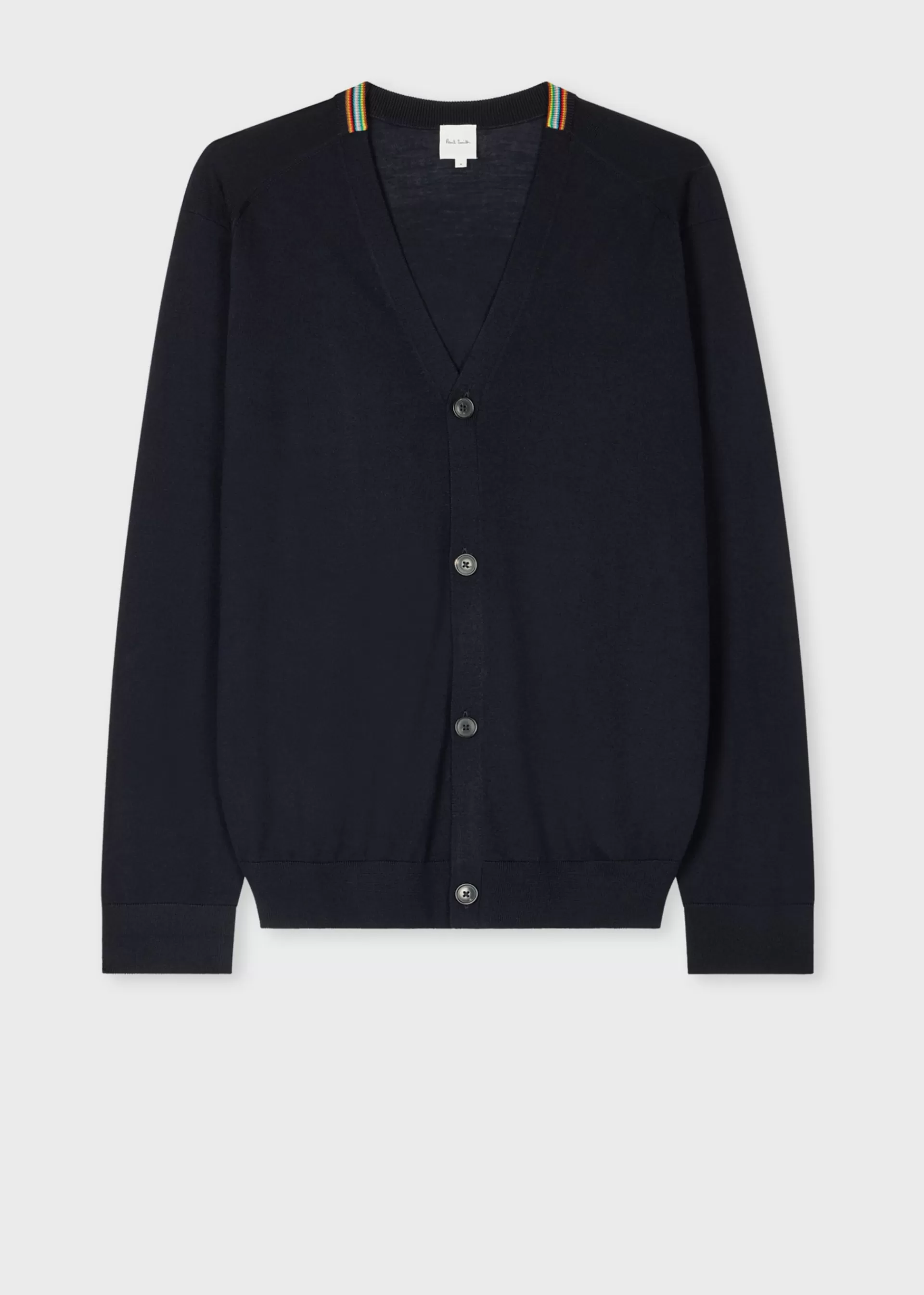 Dark Navy Washable Wool 'Signature Stripe' Cardigan>Paul Smith Online