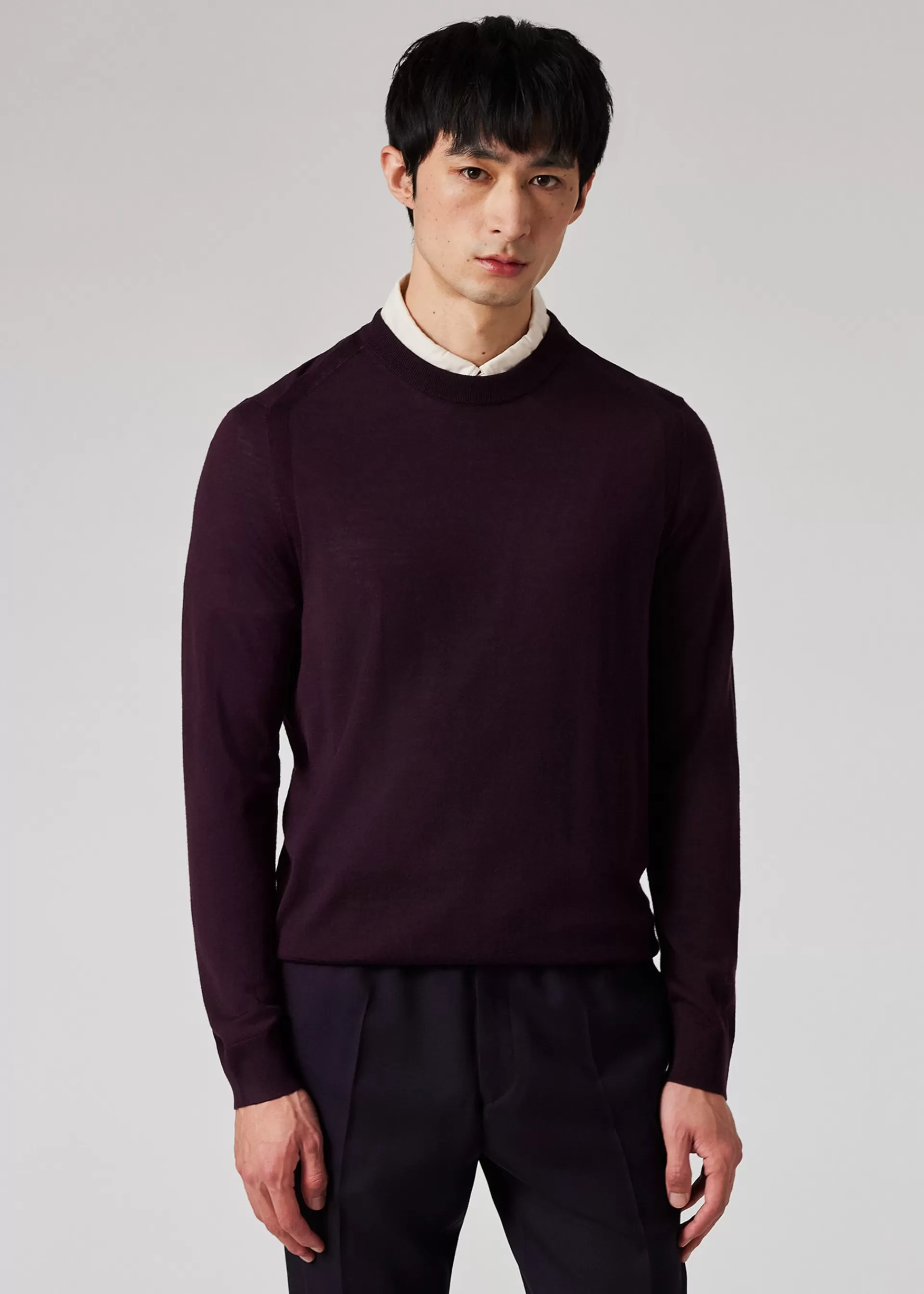 Dark Purple Merino Wool Sweater>Paul Smith Clearance