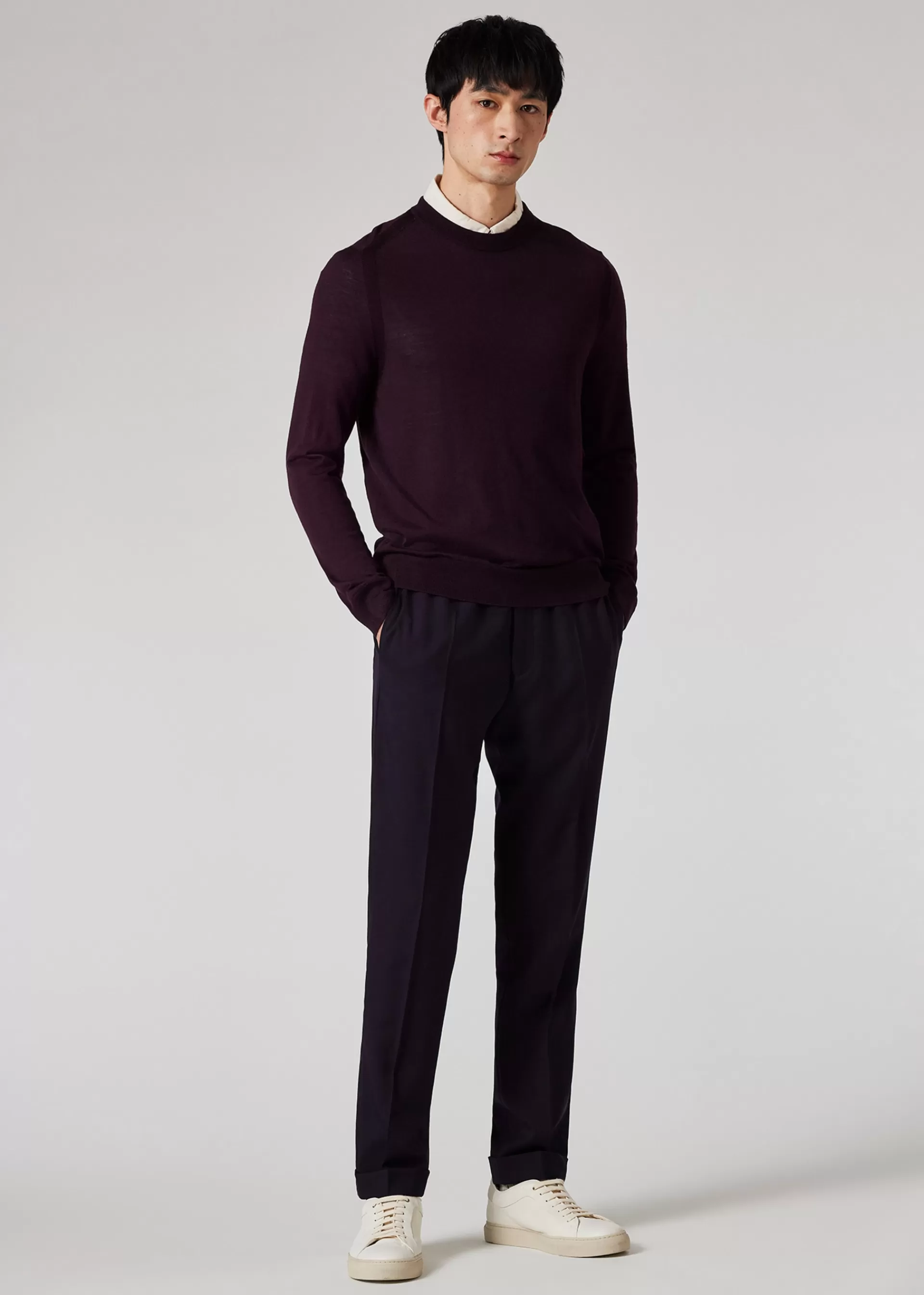 Dark Purple Merino Wool Sweater>Paul Smith Clearance