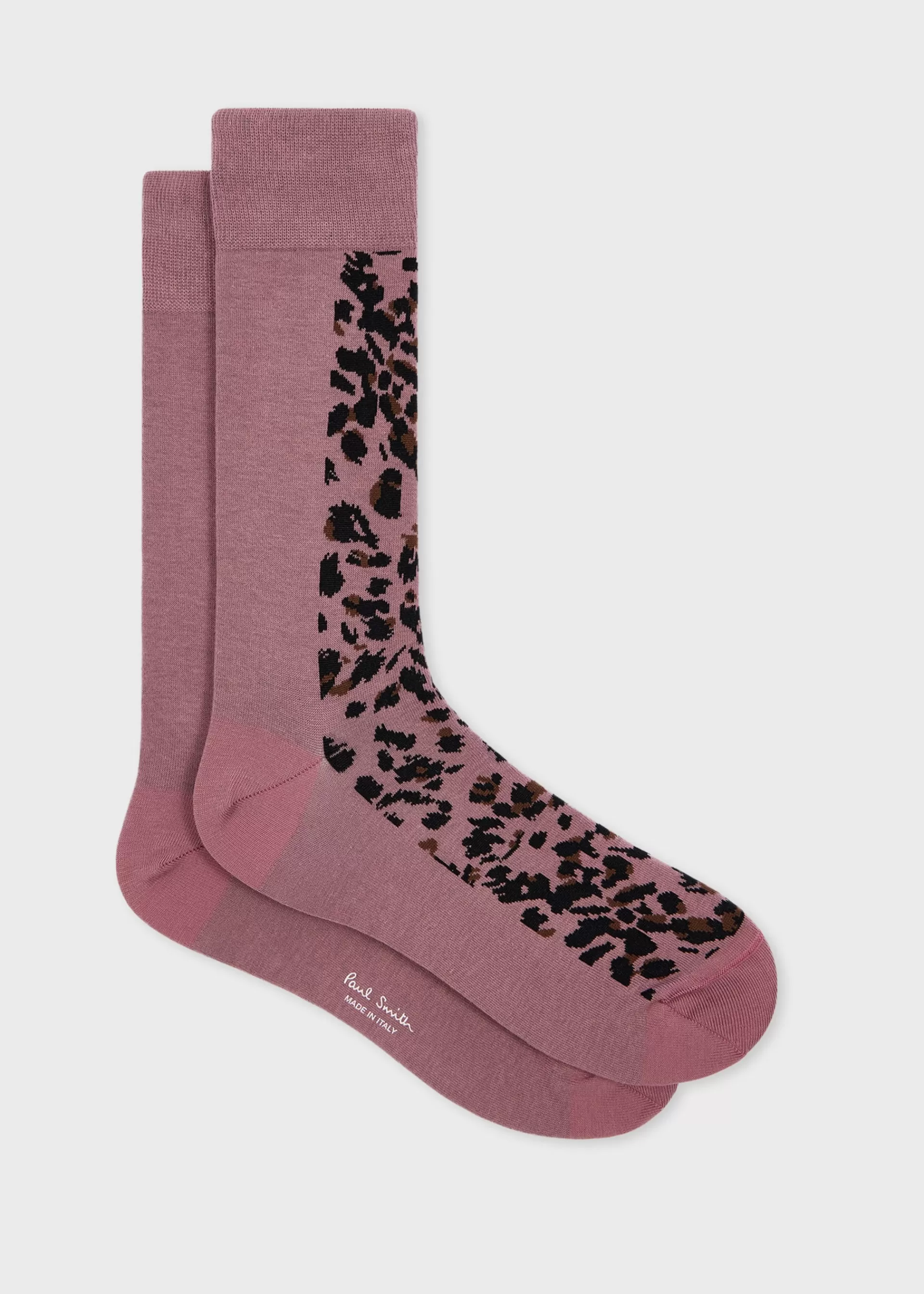 Dusky Cotton-Blend Leopard Socks>Paul Smith Online