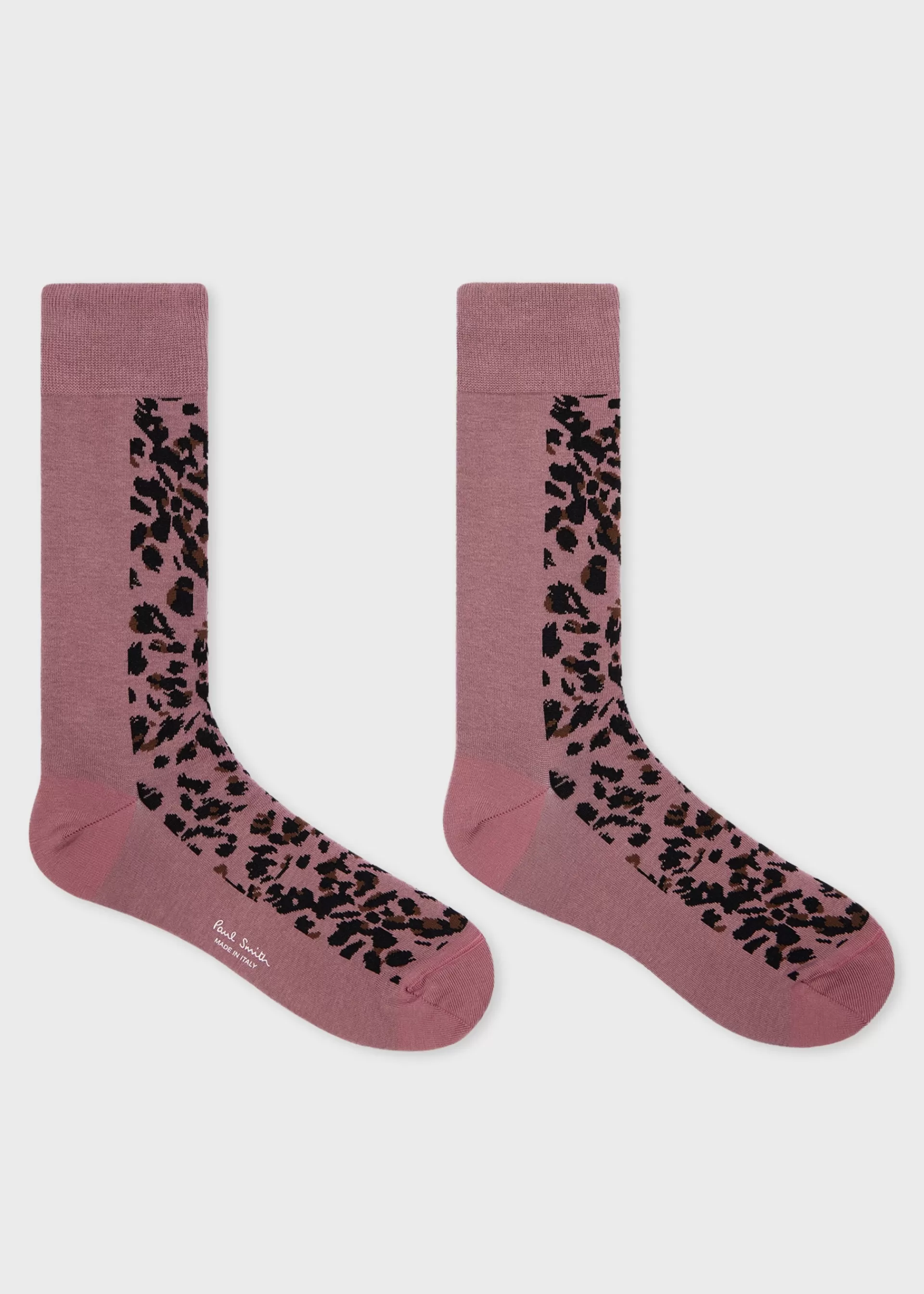 Dusky Cotton-Blend Leopard Socks>Paul Smith Online