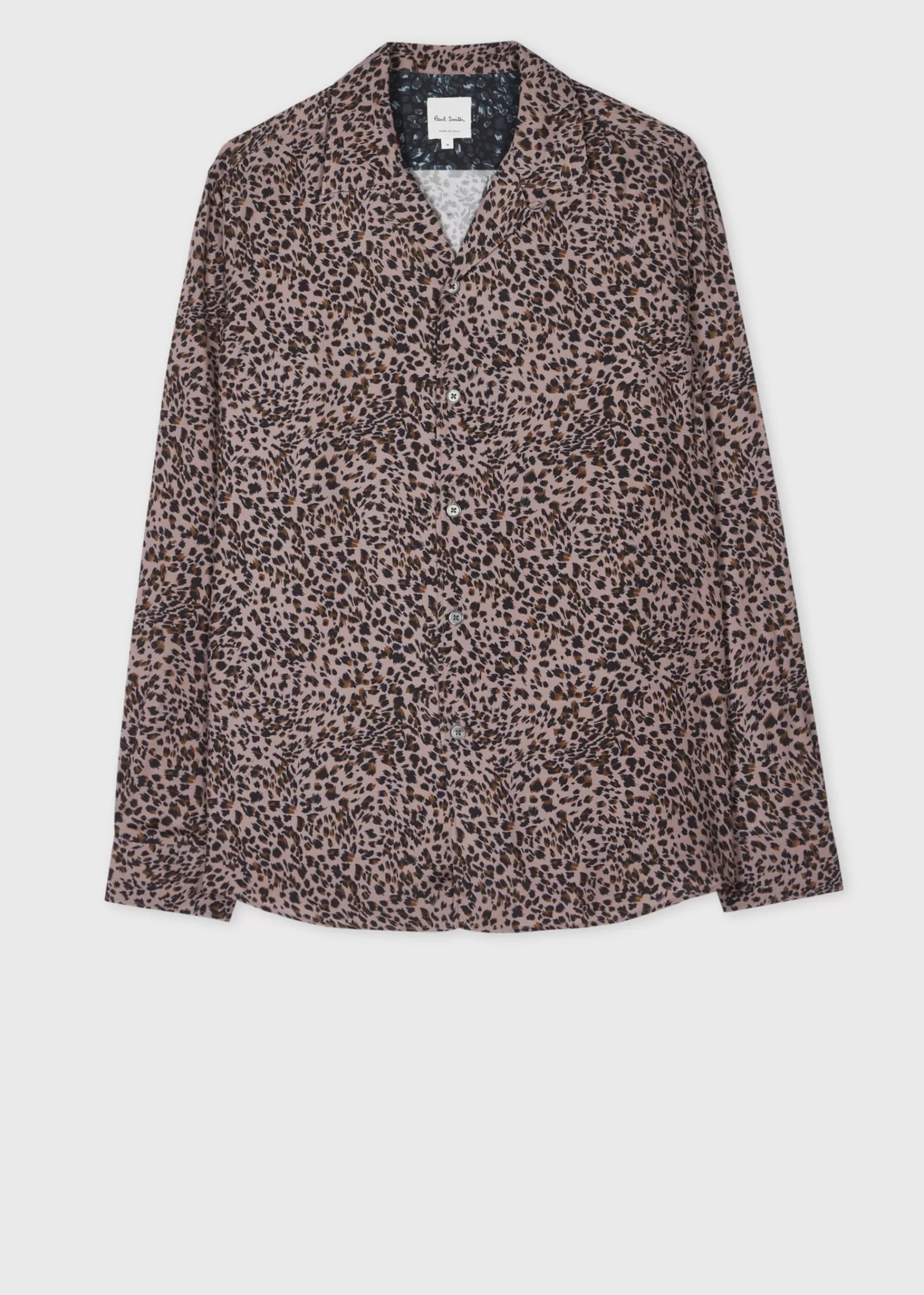 Dusky Pink 'Leopard' Print Viscose Shirt>Paul Smith Cheap