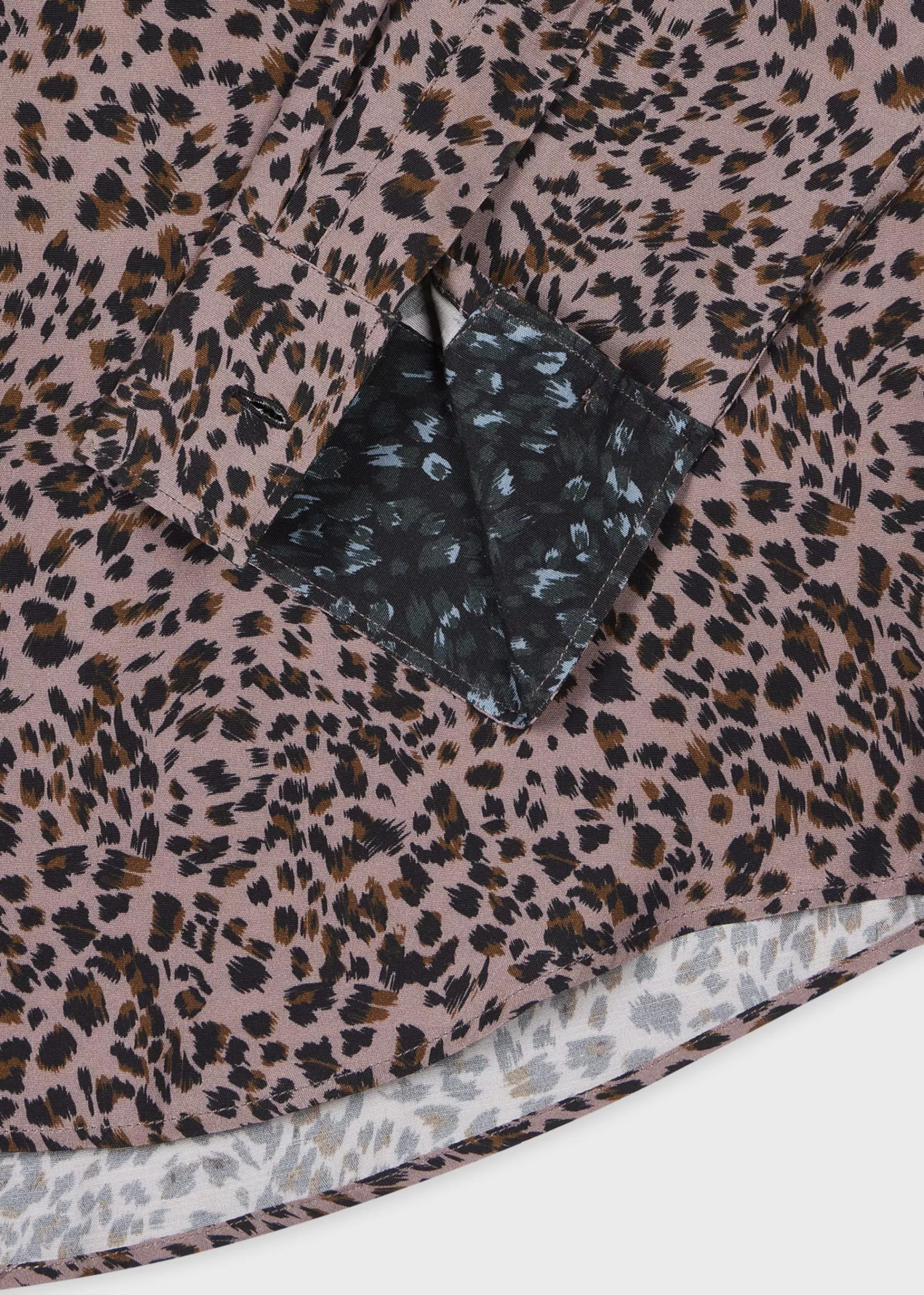 Dusky Pink 'Leopard' Print Viscose Shirt>Paul Smith Cheap