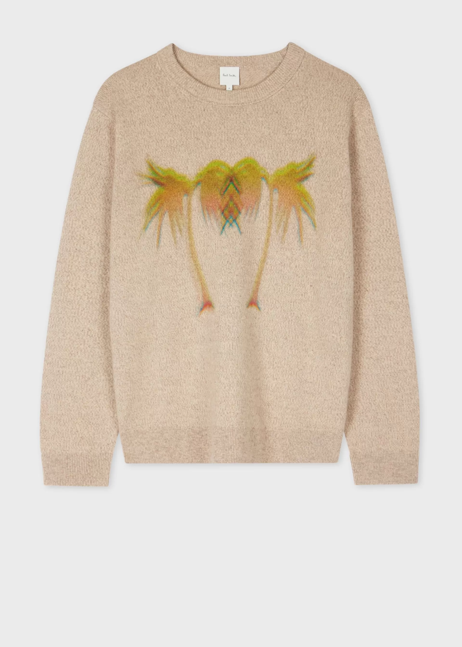 Ecru Marl 'Palm Tree' Merino Wool Sweater>Paul Smith Cheap