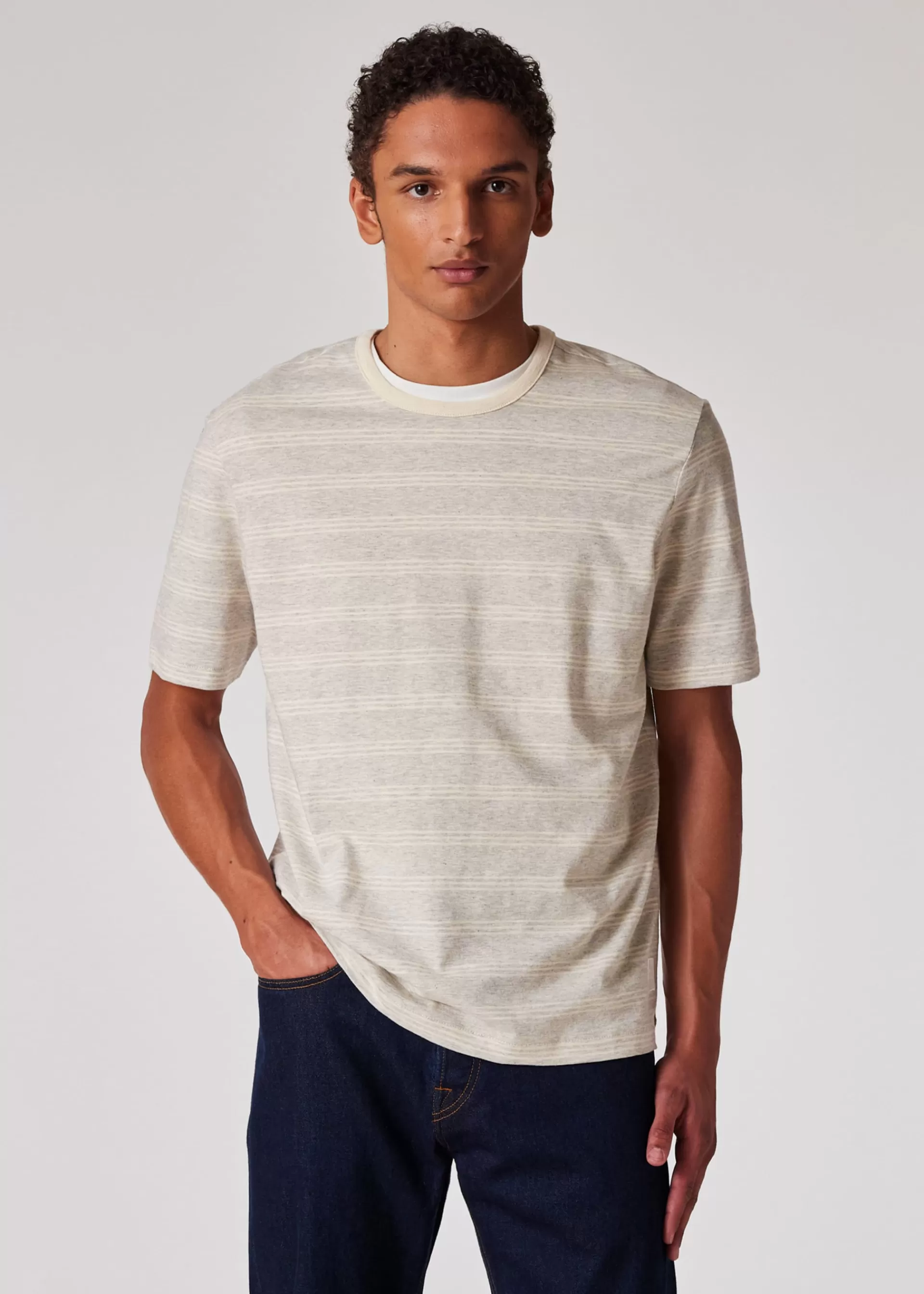 Stripe Marl T-Shirt>Paul Smith New