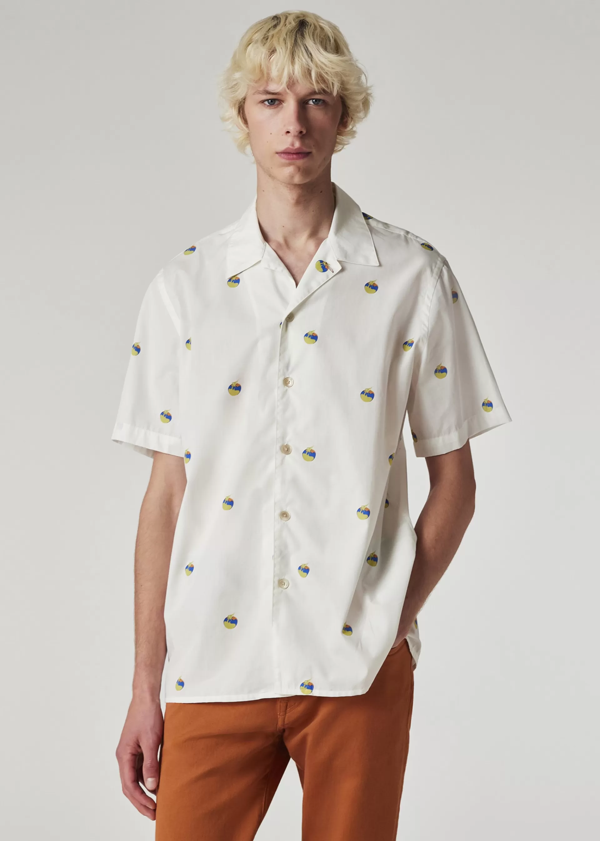 'Tomato' Print Cotton Short-Sleeve Shirt>Paul Smith Best