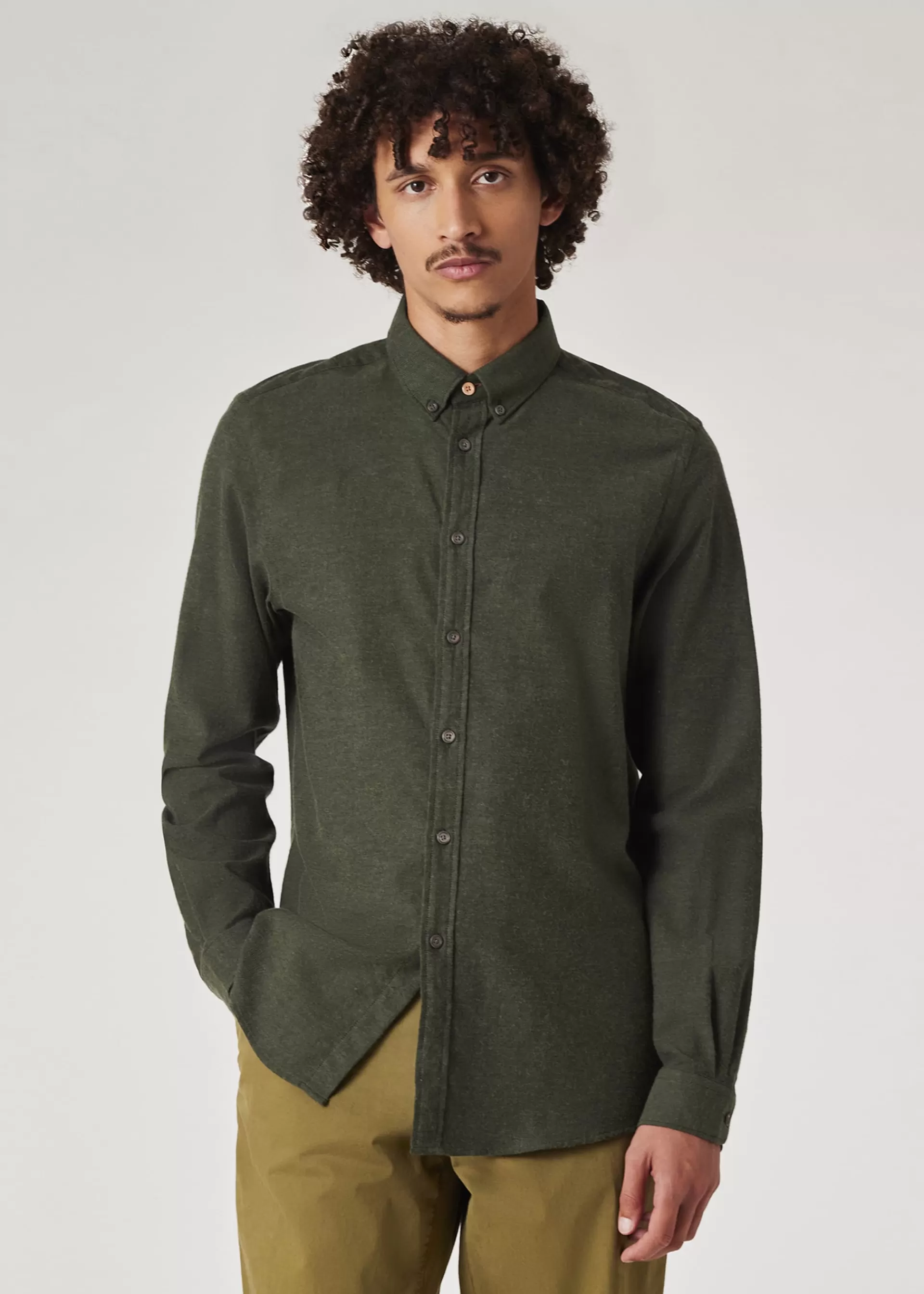 Forest Brushed Cotton Shirt>Paul Smith Online