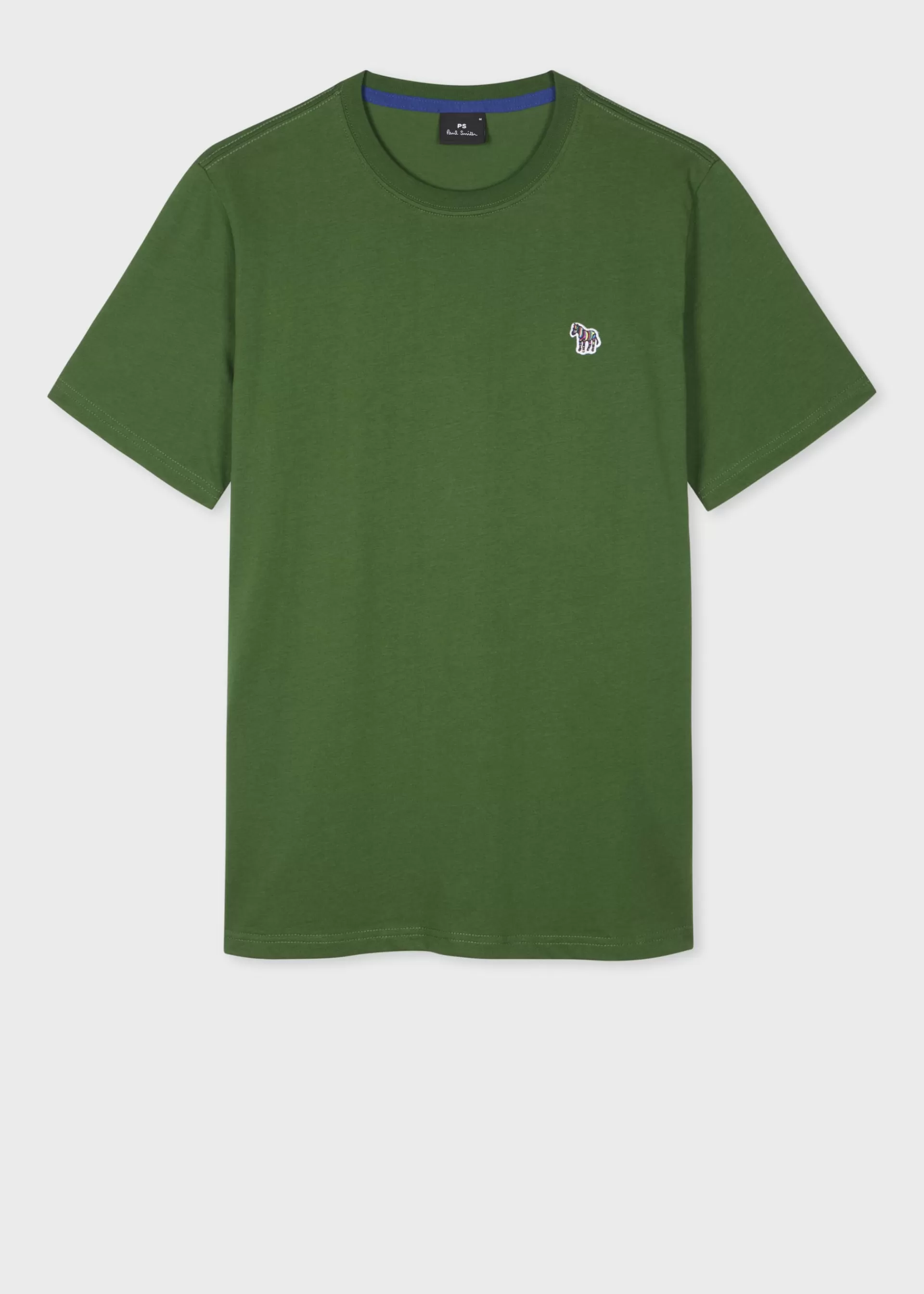 Forest Green Organic Cotton Zebra Logo T-Shirt>Paul Smith Sale