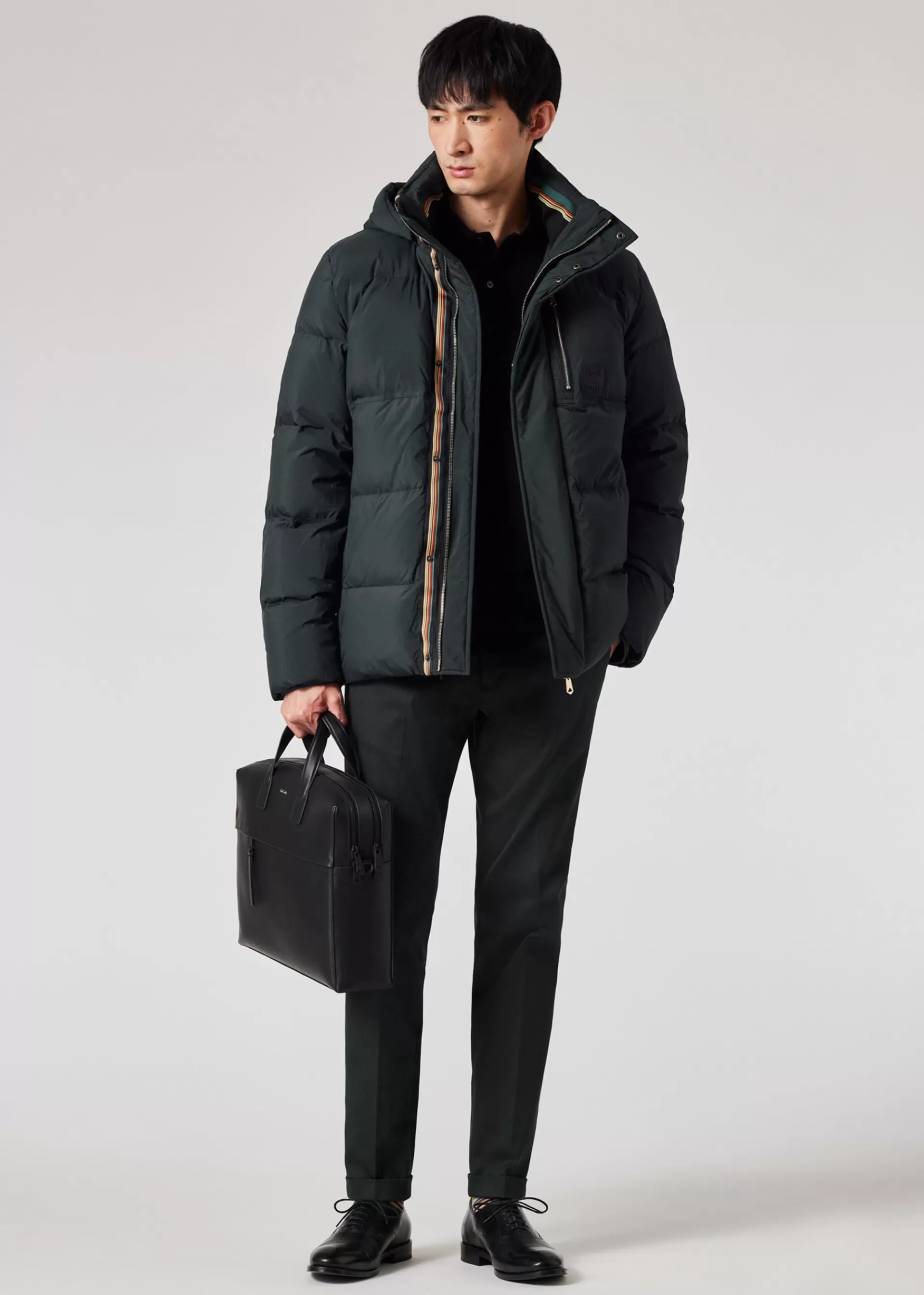 Forest Green Water-Repellent Short Down Coat>Paul Smith Shop