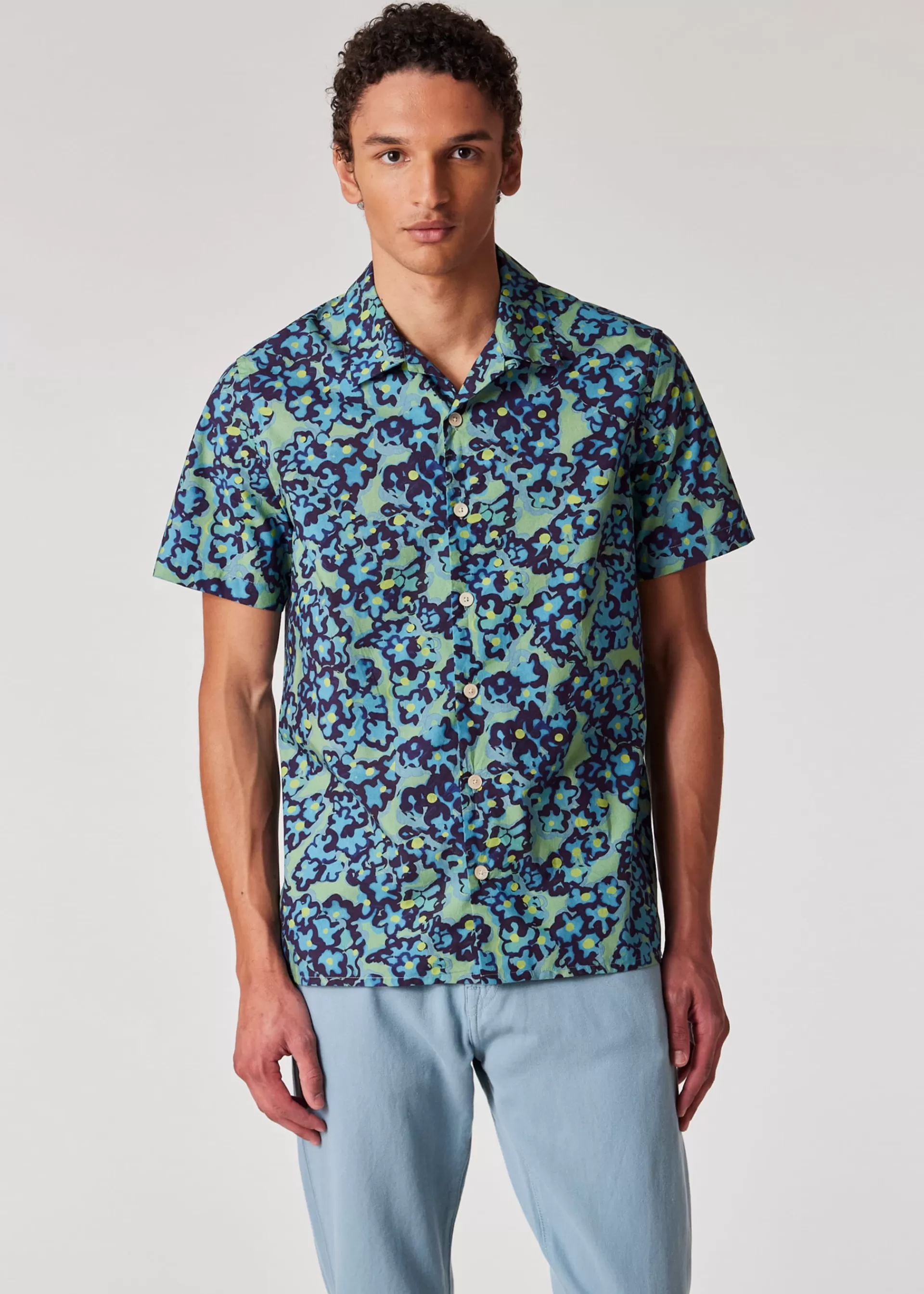 'Bold Florals' Short Sleeve Shirt>Paul Smith Outlet