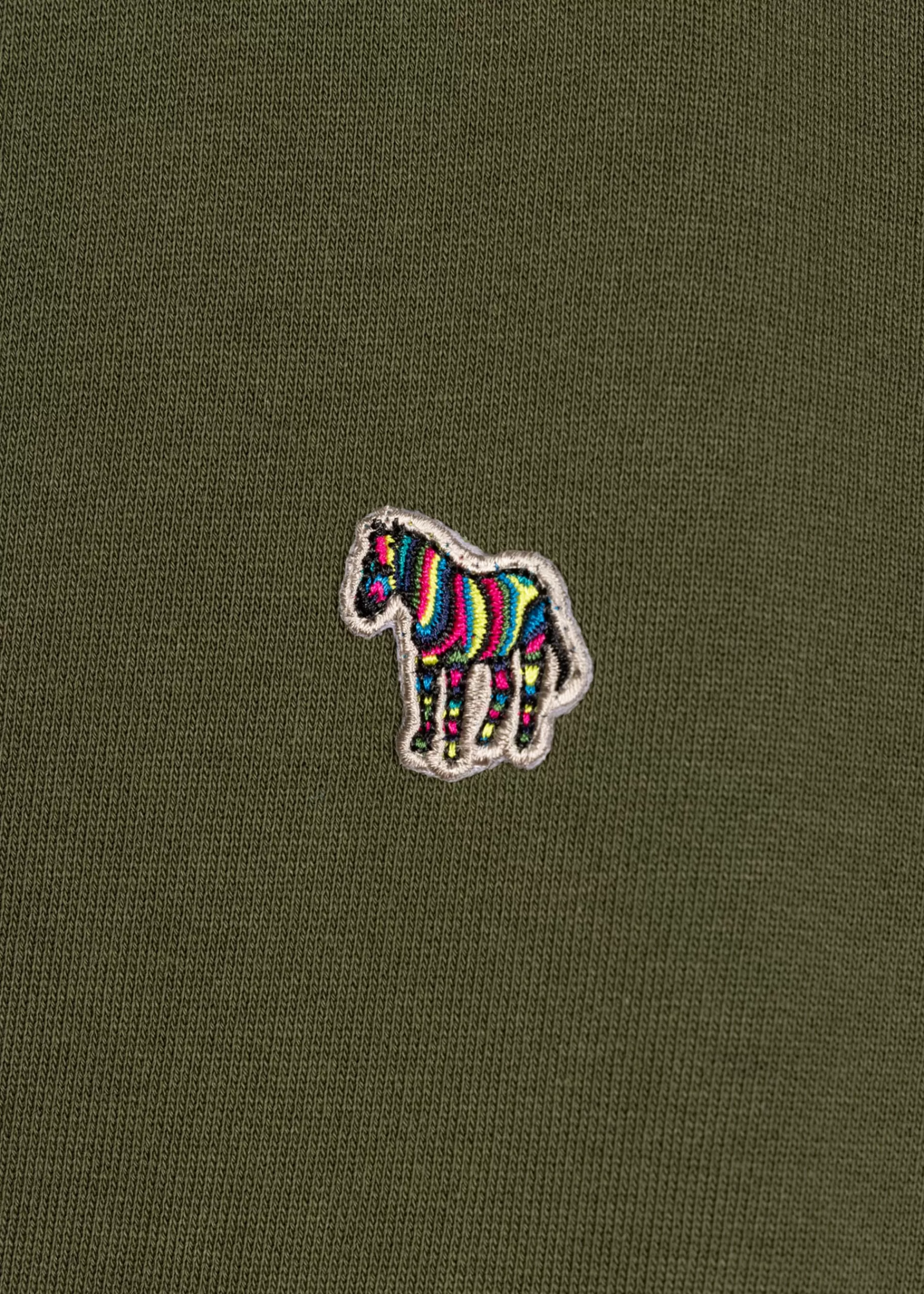 Cotton Zip-Front Zebra Logo Hoodie>Paul Smith Shop