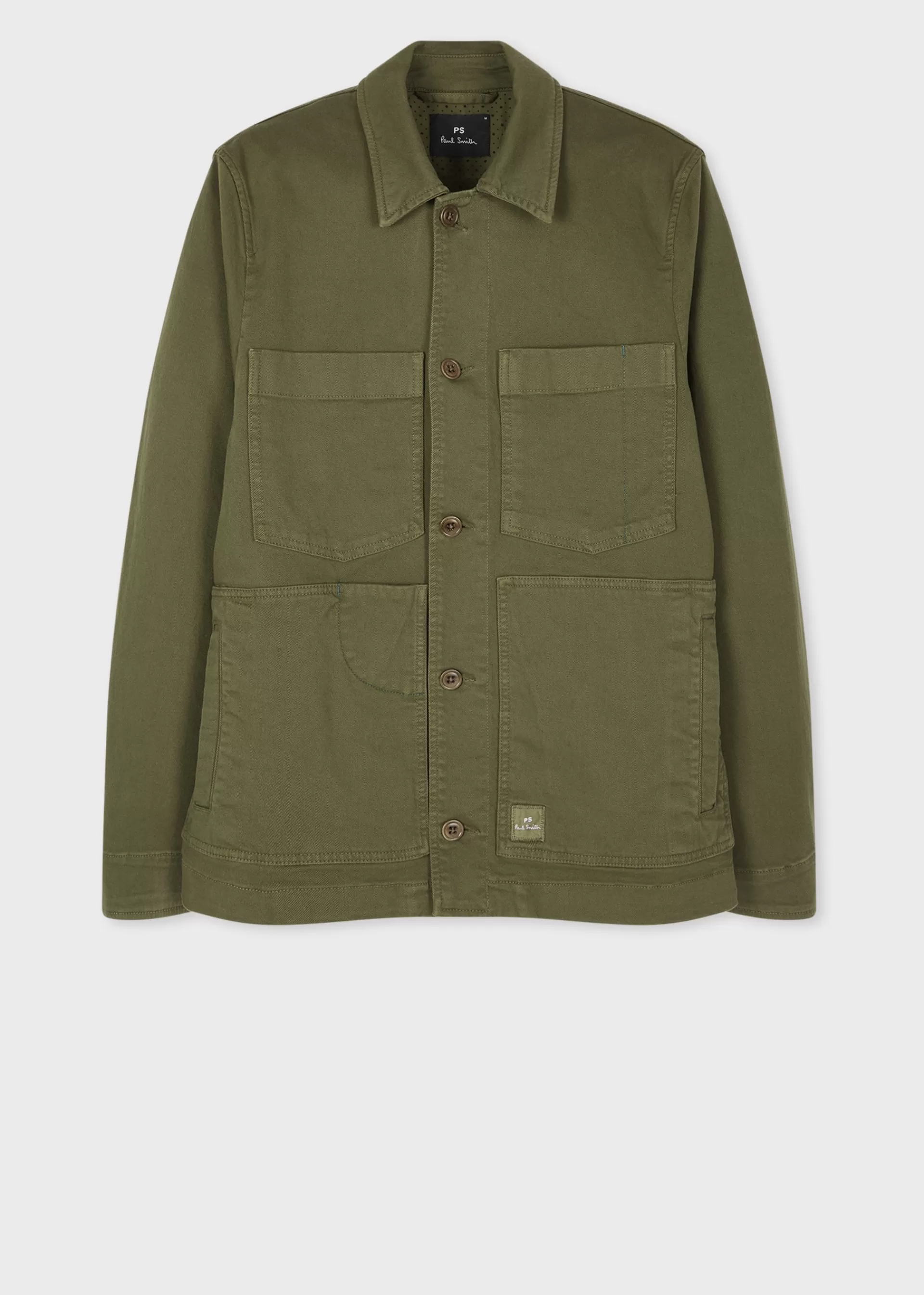 Garment-Dyed Organic Cotton Work Jacket>Paul Smith Discount
