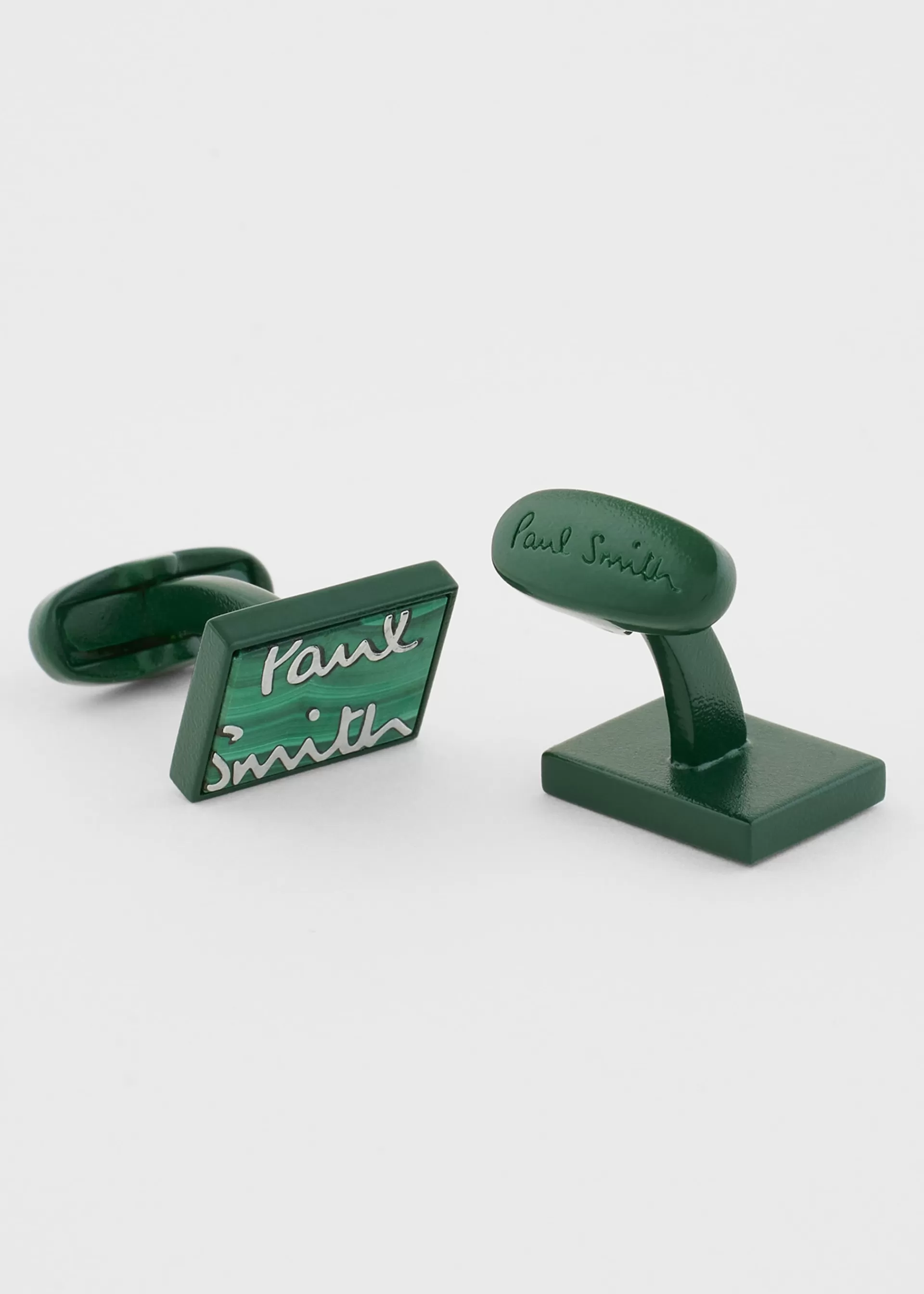 Green 'Signature' Cufflinks>Paul Smith Sale