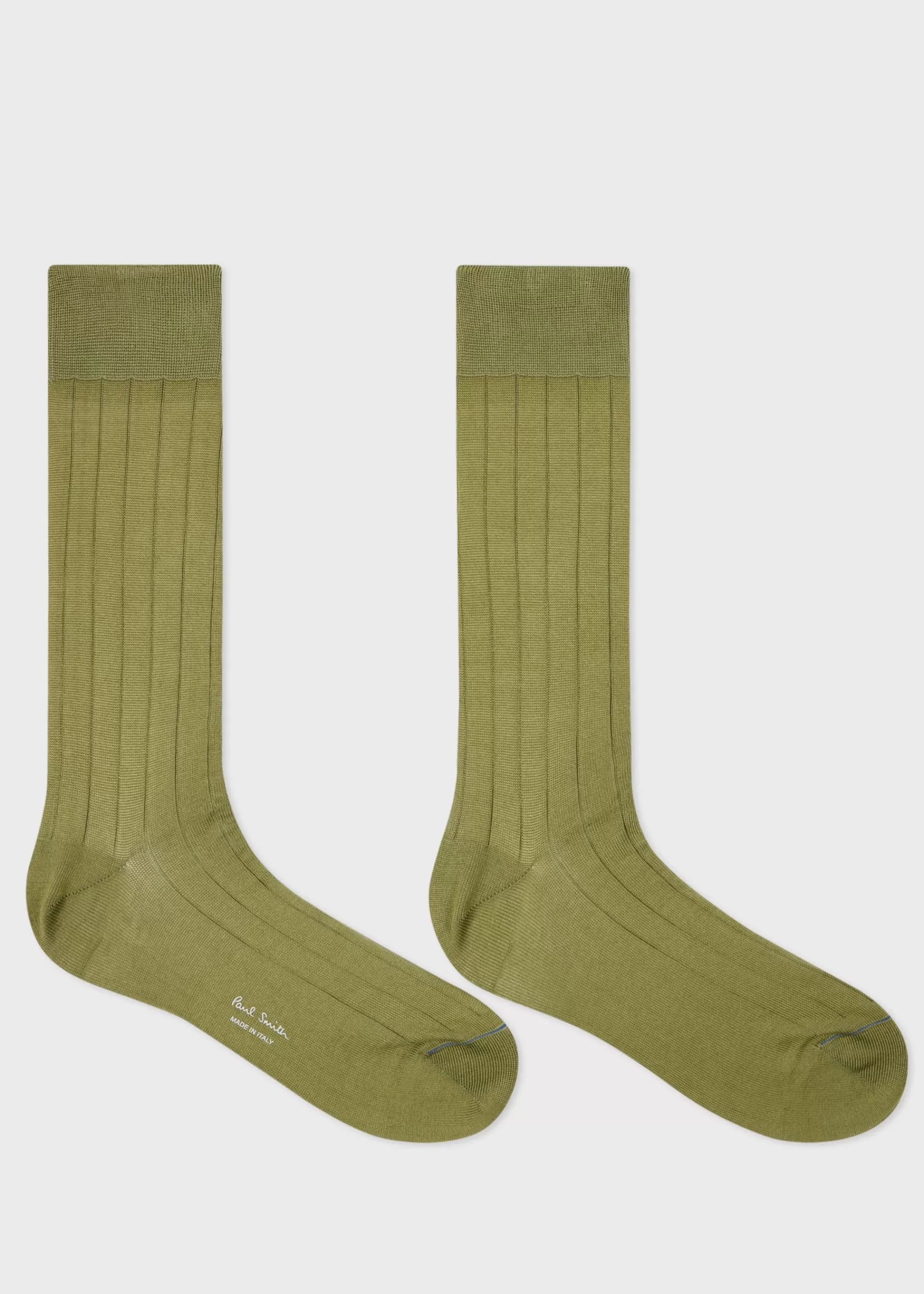 Mercerised Cotton-Blend Ribbed Socks>Paul Smith Cheap