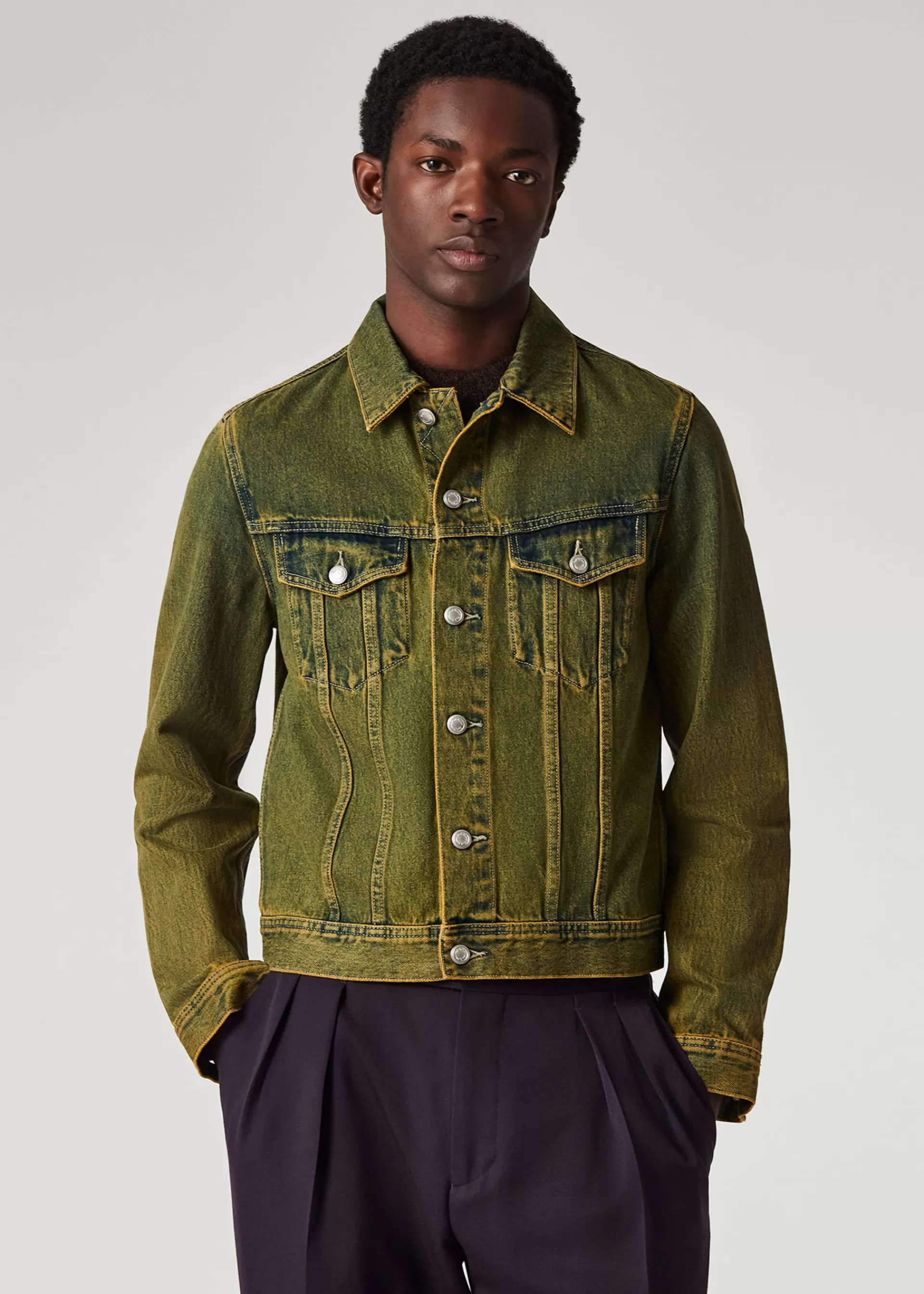 Overdyed Denim Trucker Jacket>Paul Smith Outlet