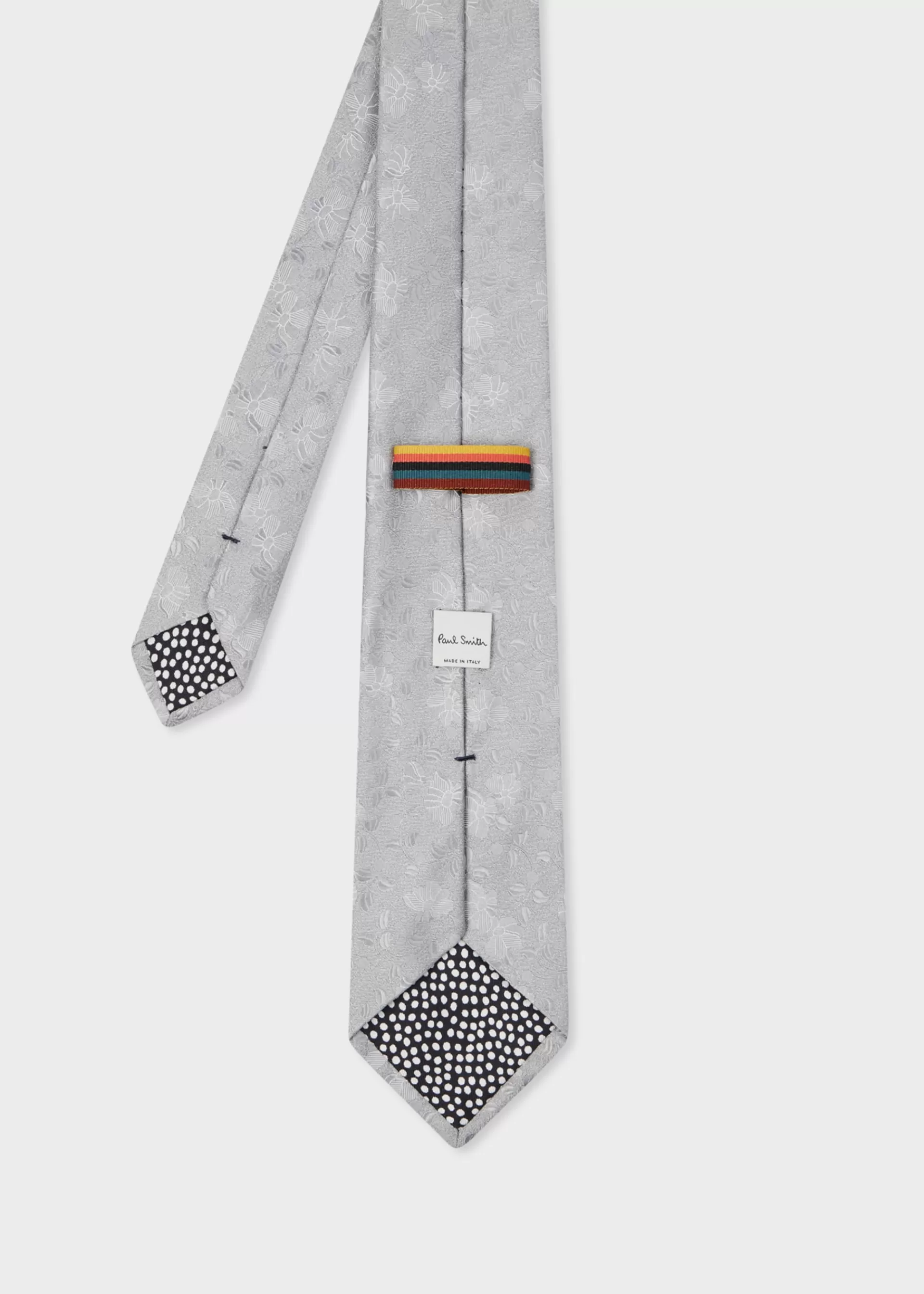 Grey Floral Jacquard Silk Tie>Paul Smith Cheap