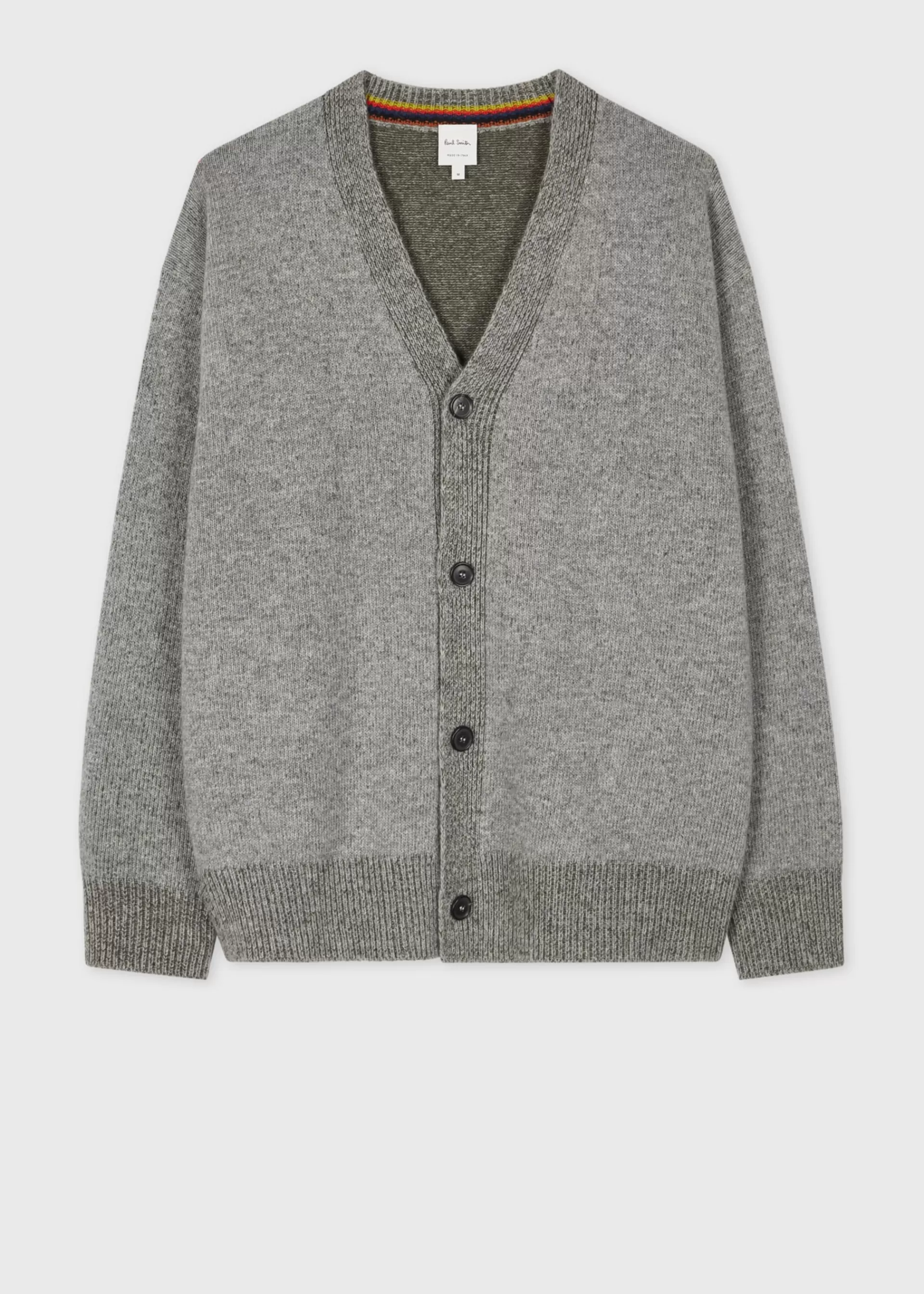 Grey Marl Lambswool Cardigan>Paul Smith Hot