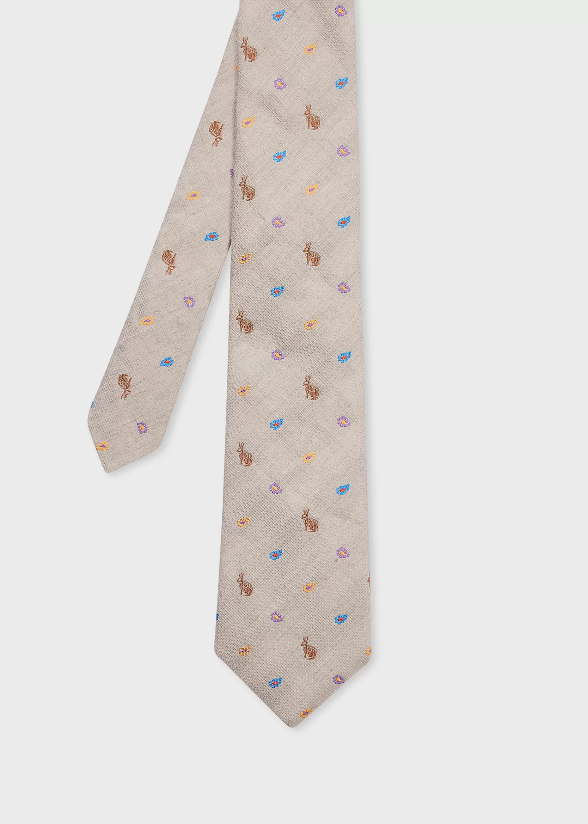 Silk-Linen 'Rabbit Paisley' Tie>Paul Smith Sale