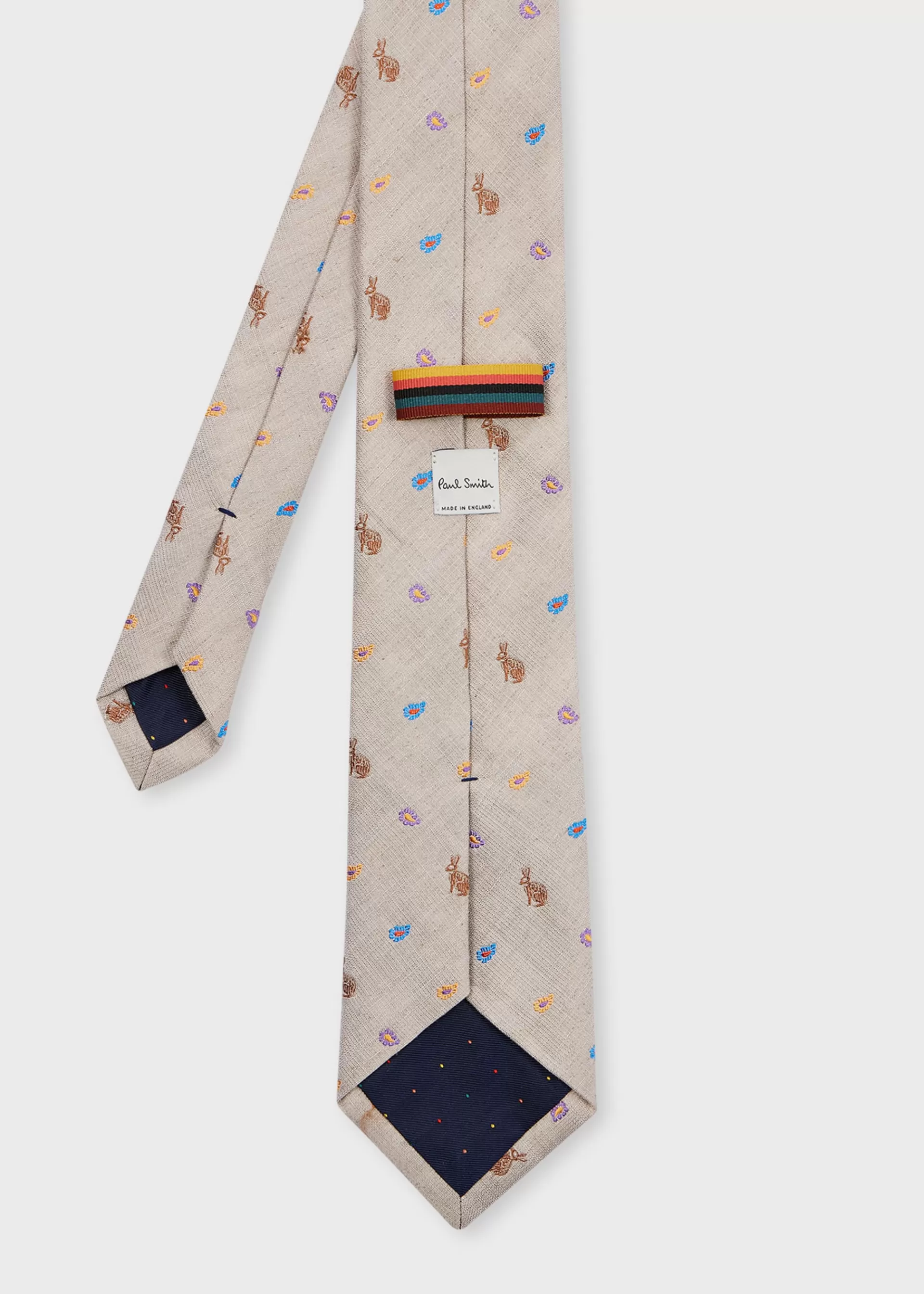 Silk-Linen 'Rabbit Paisley' Tie>Paul Smith Sale