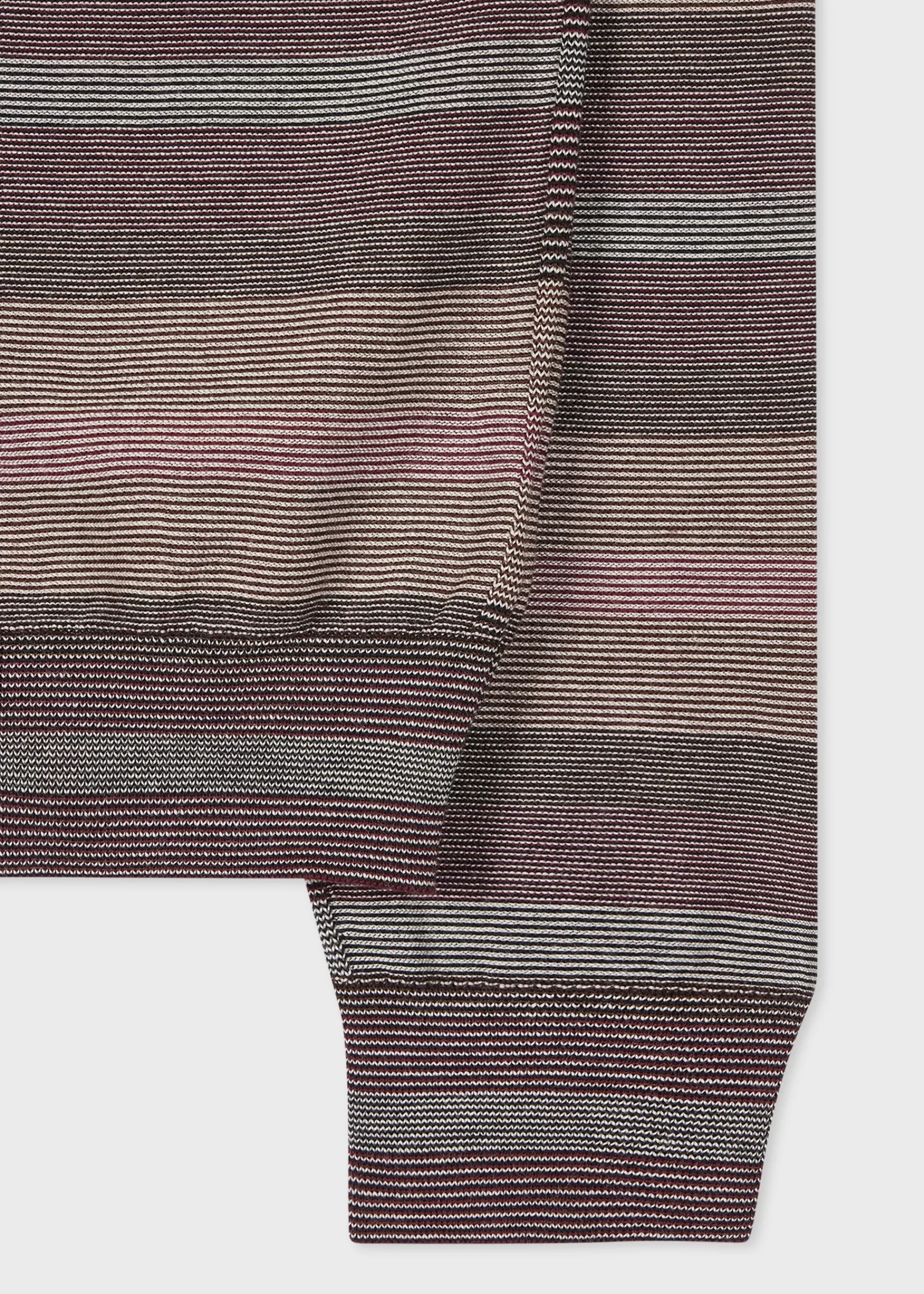 Hazy Stripe Cotton And Wool-Blend Zip-Neck Sweater>Paul Smith Flash Sale