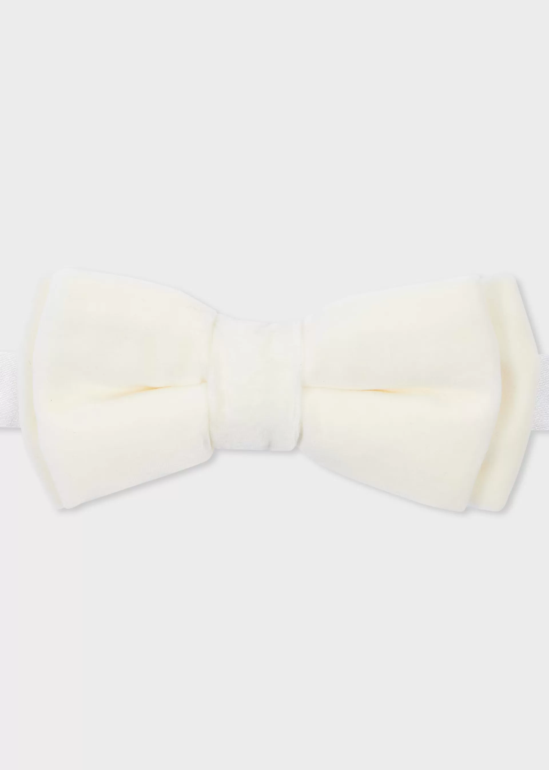 Ivory Velvet Pre-Tied Bow Tie>Paul Smith Hot