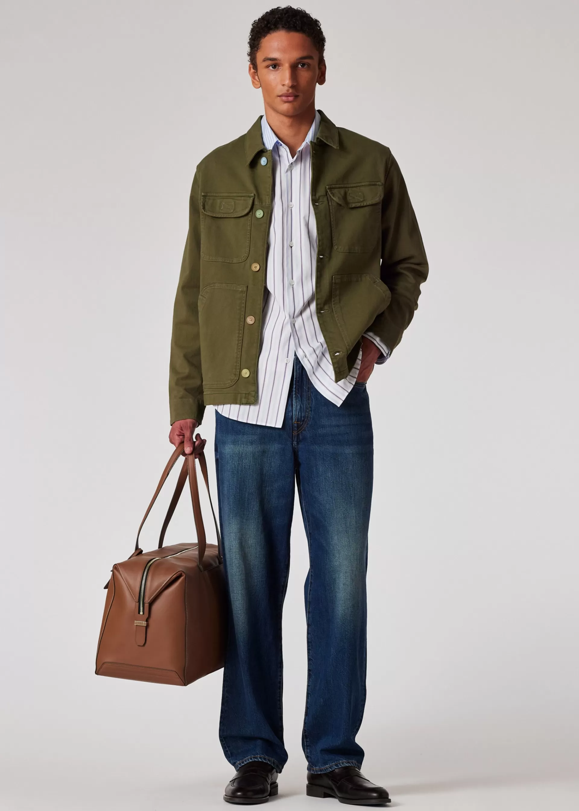 Garment-Dyed Stretch-Cotton Chore Jacket>Paul Smith Online