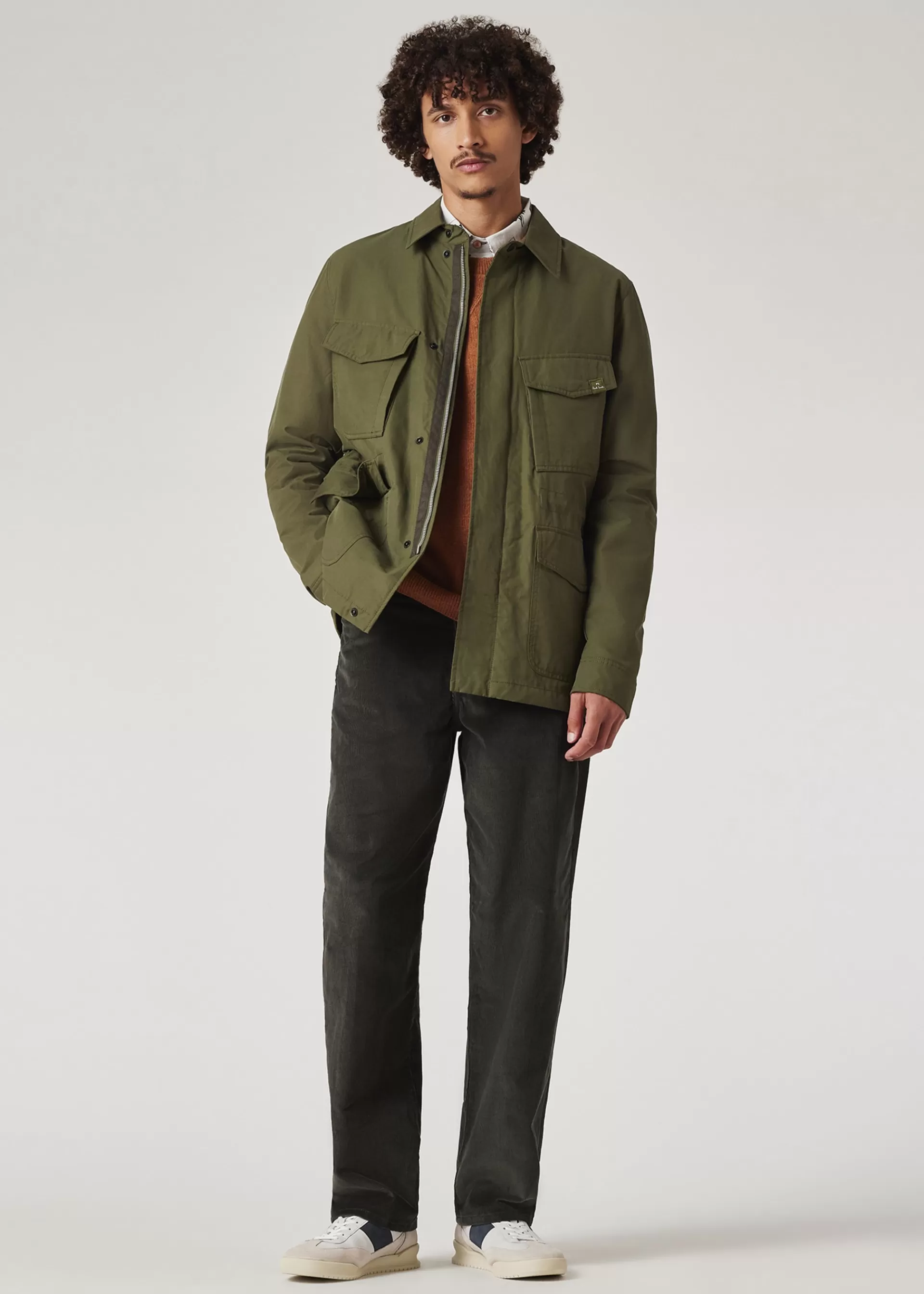 Khaki Green Cotton-Nylon Field Jacket>Paul Smith Shop