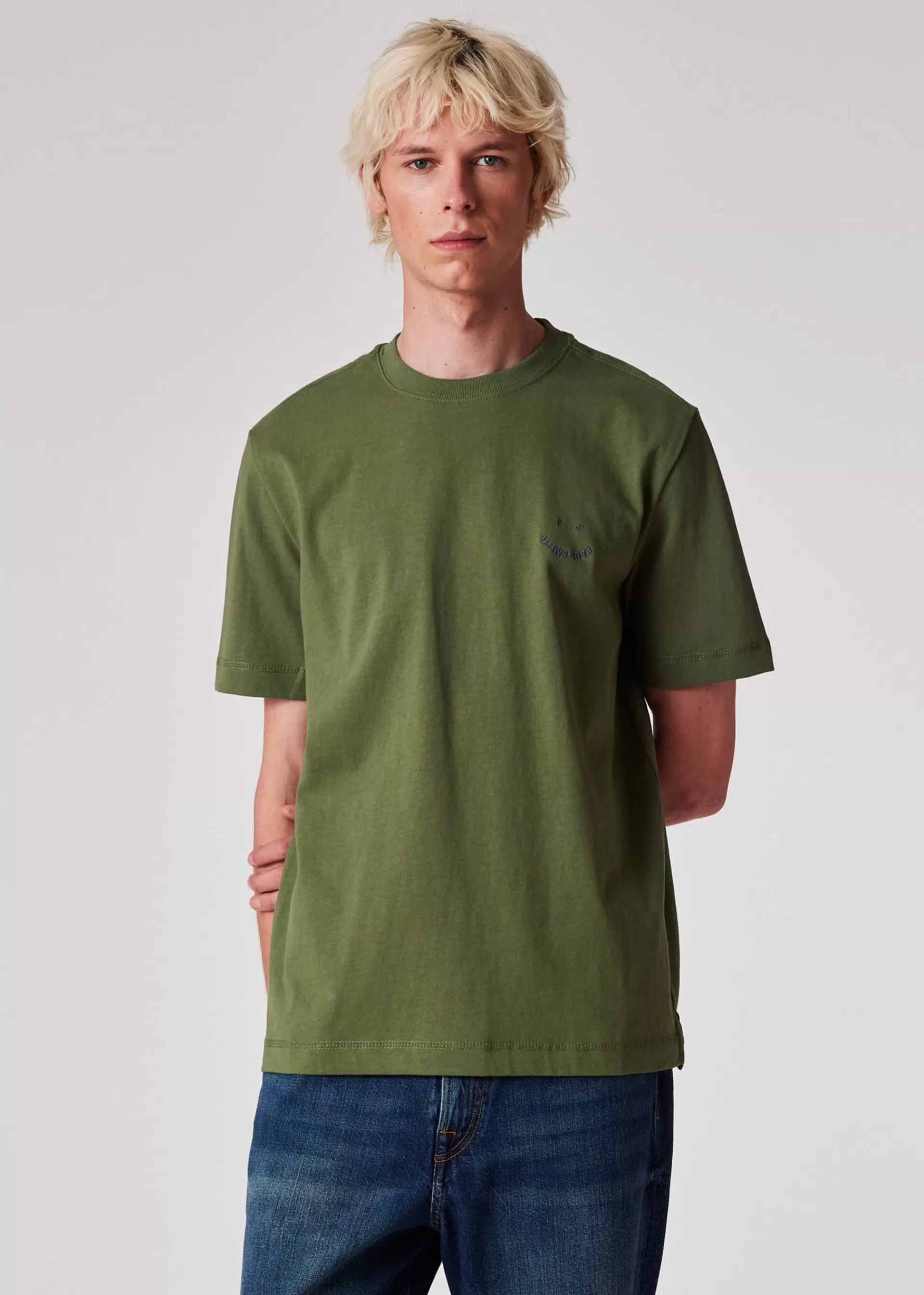 'Happy' Piece Dyed T-Shirt>Paul Smith Sale