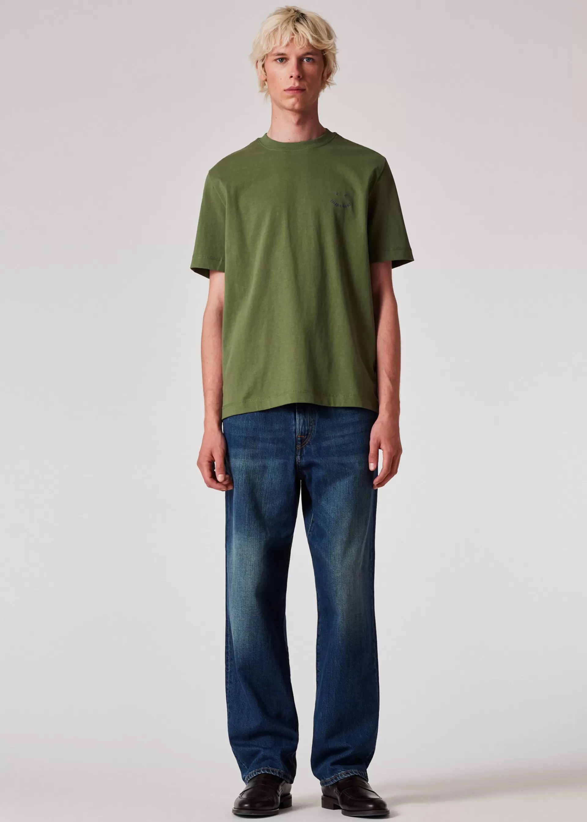 'Happy' Piece Dyed T-Shirt>Paul Smith Sale