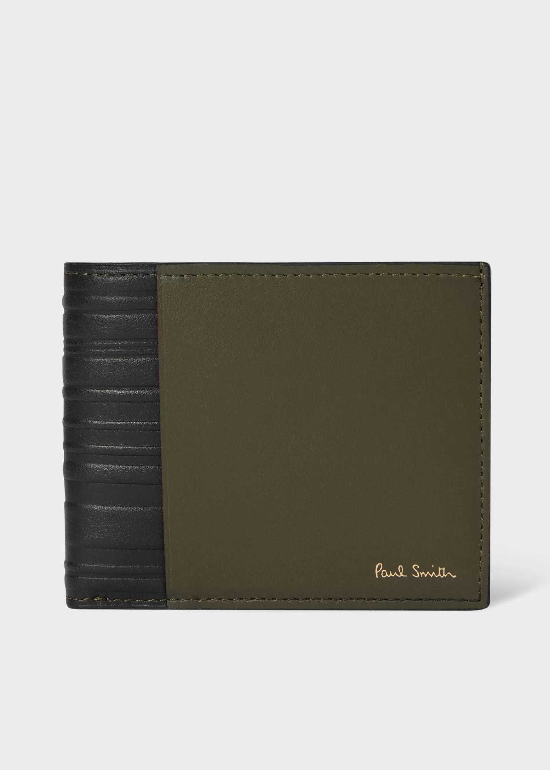 Leather 'Shadow Stripe' Billfold Wallet>Paul Smith Clearance