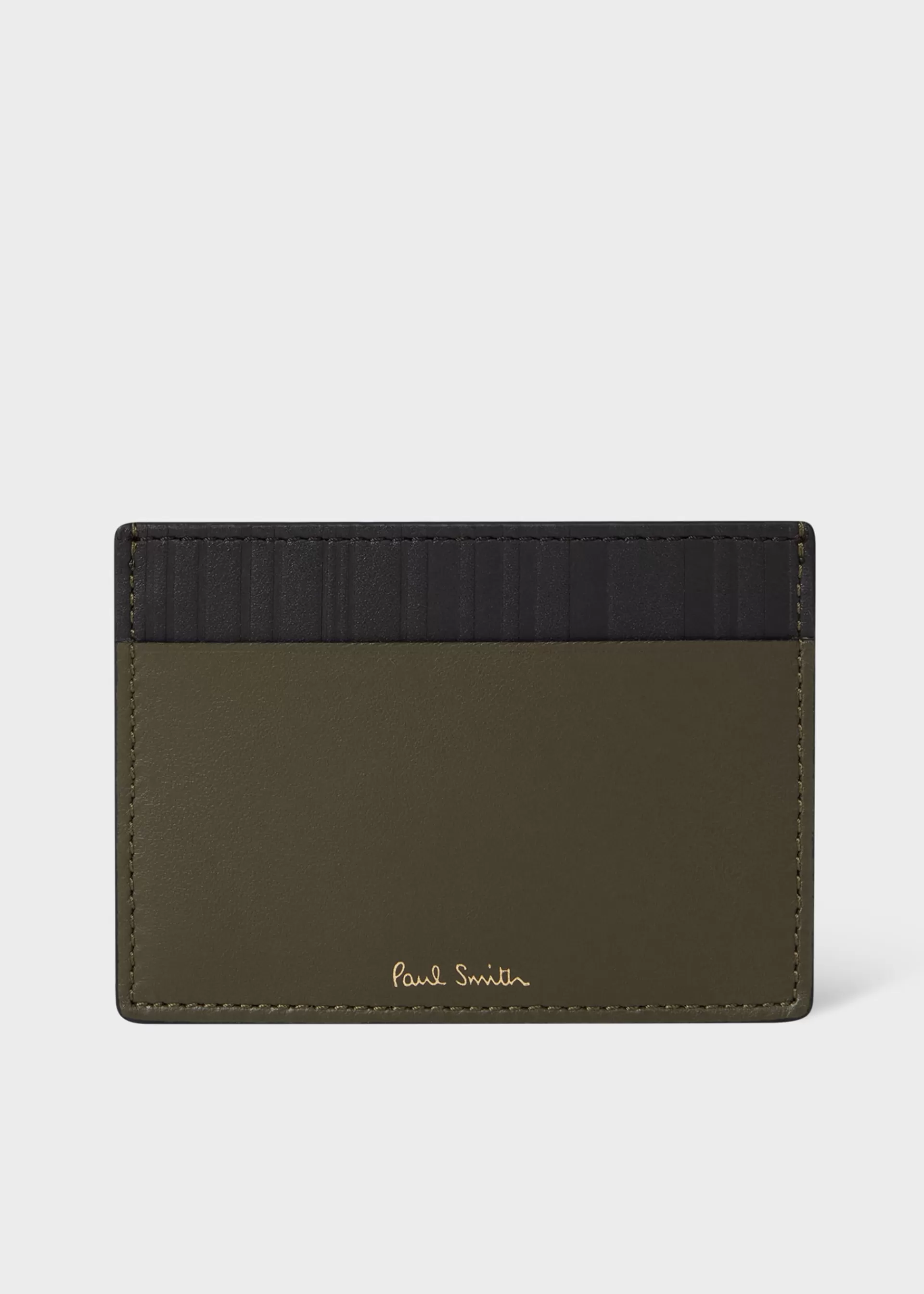 Leather 'Shadow Stripe' Credit Card Holder>Paul Smith Flash Sale