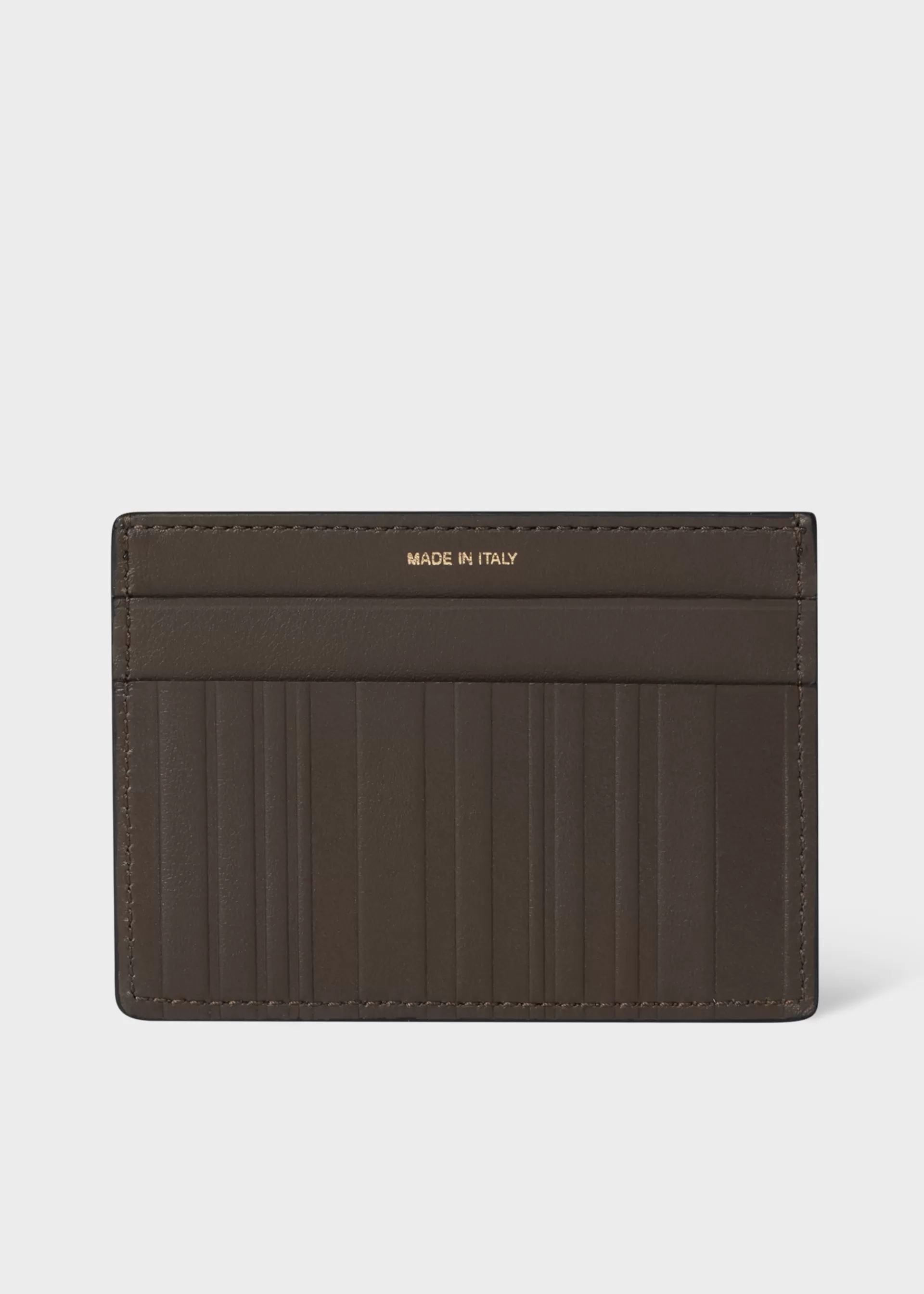 Leather 'Shadow Stripe' Credit Card Holder>Paul Smith Flash Sale