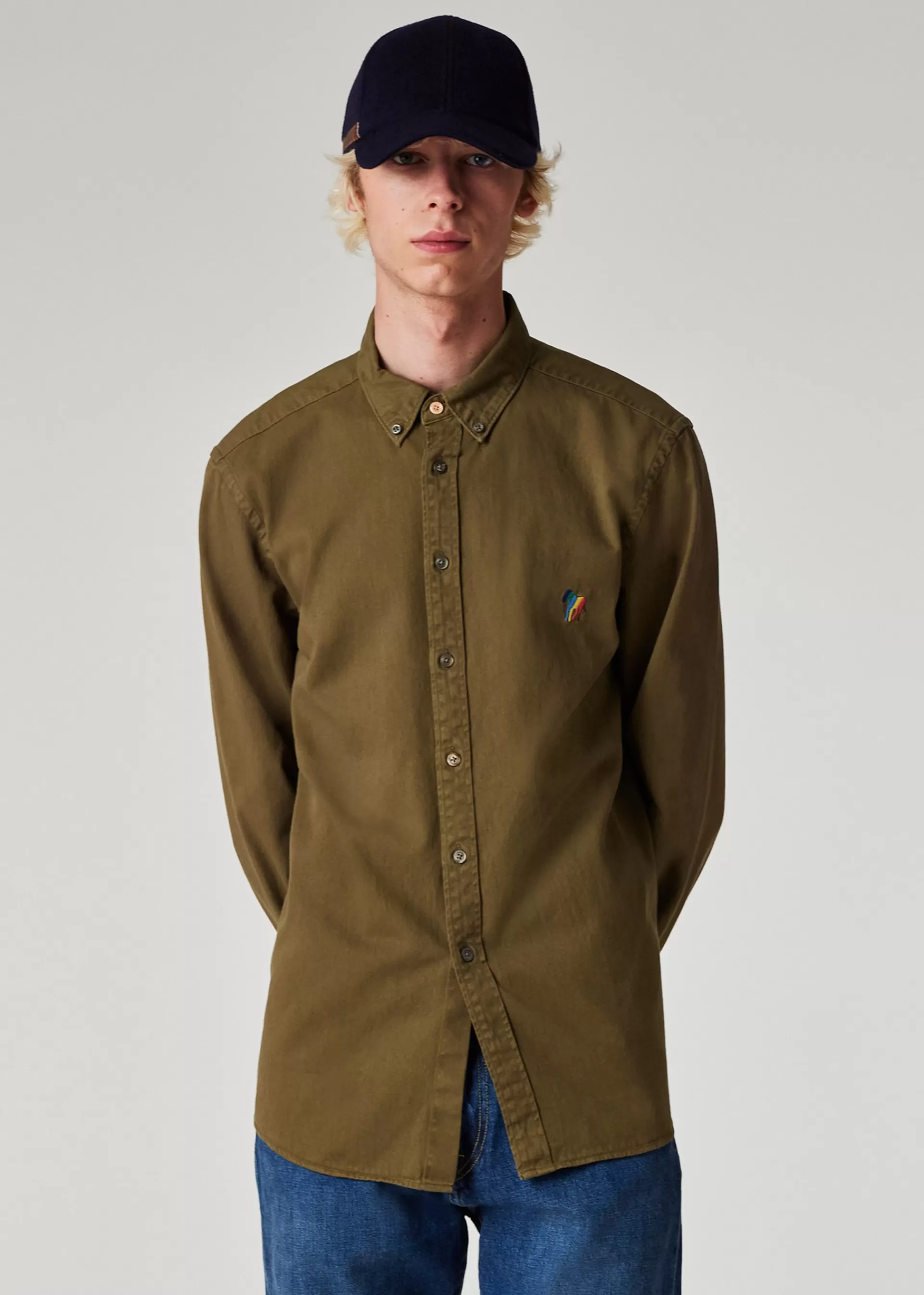 Organic Cotton Twill 'Broad Stripe Zebra' Shirt>Paul Smith Cheap