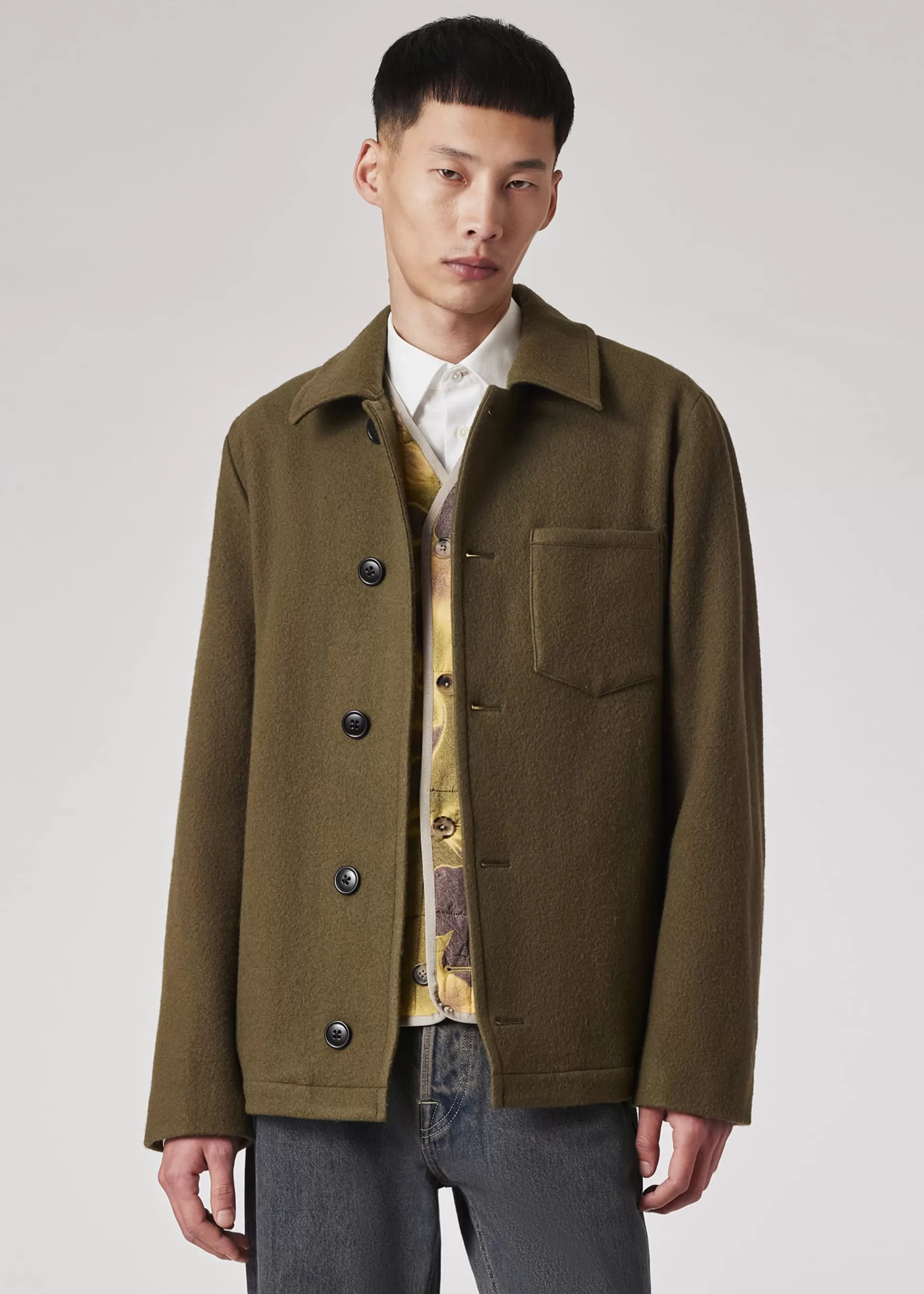 Recycled Wool-Blend Jacket>Paul Smith Outlet