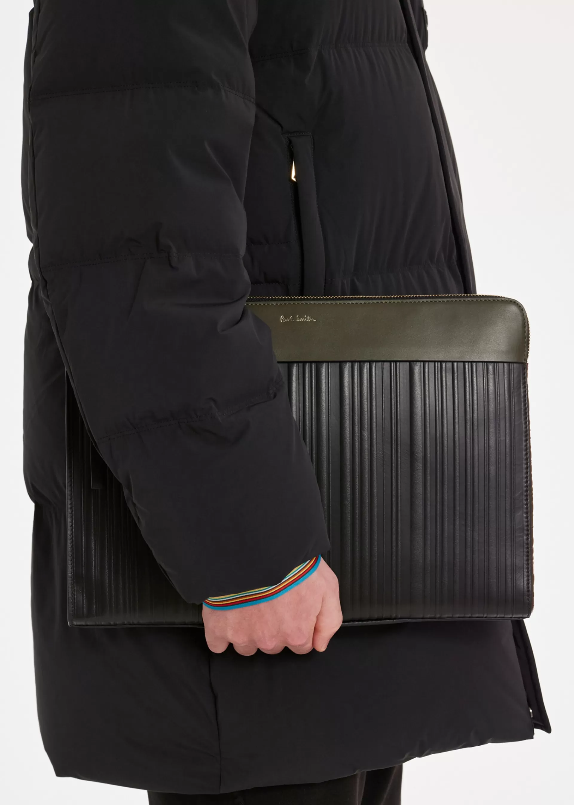 'Shadow Stripe' Document Case>Paul Smith Clearance