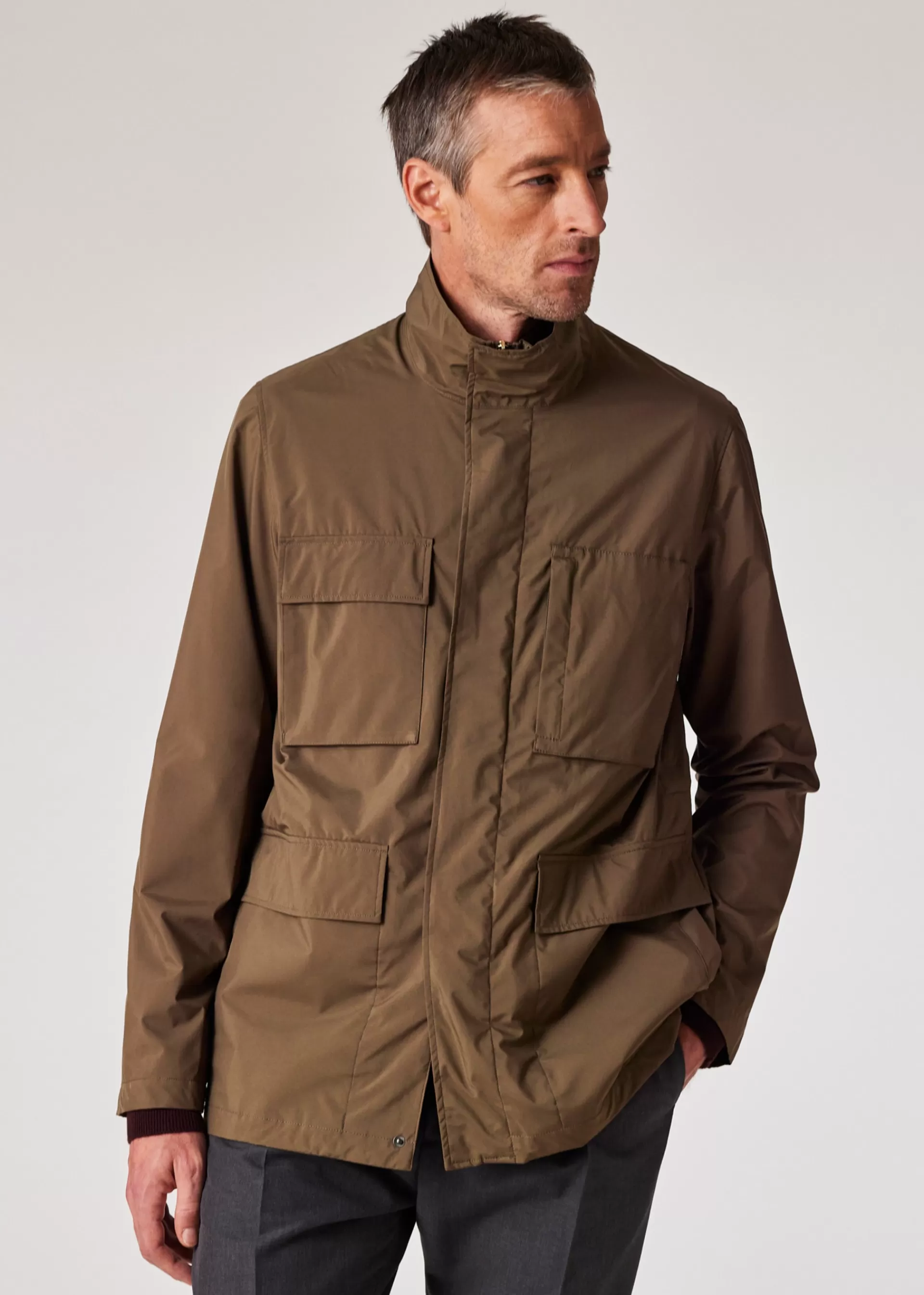 Khaki Two-Layer Recycled Polyester-Blend Field Jacket>Paul Smith Cheap