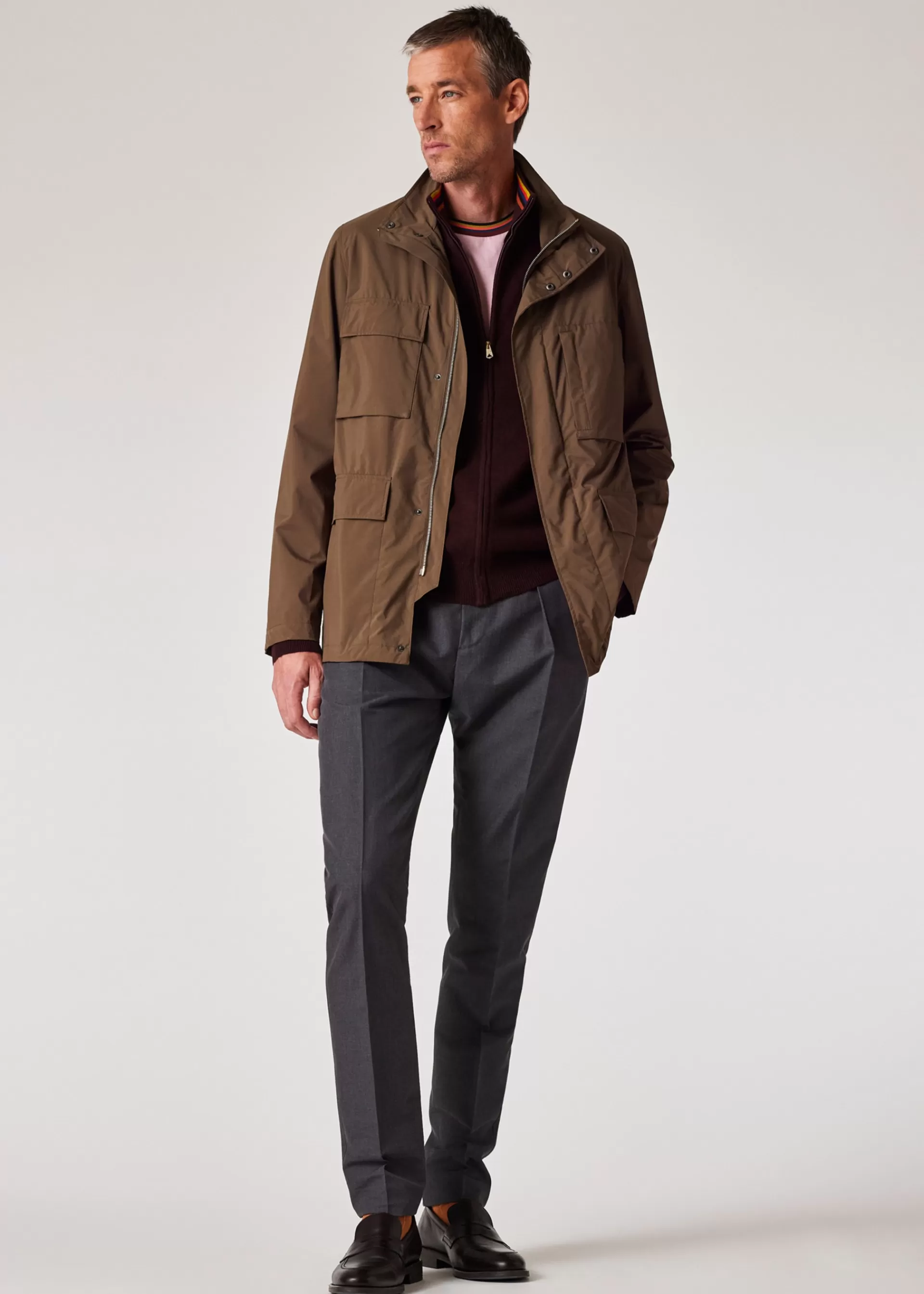 Khaki Two-Layer Recycled Polyester-Blend Field Jacket>Paul Smith Cheap