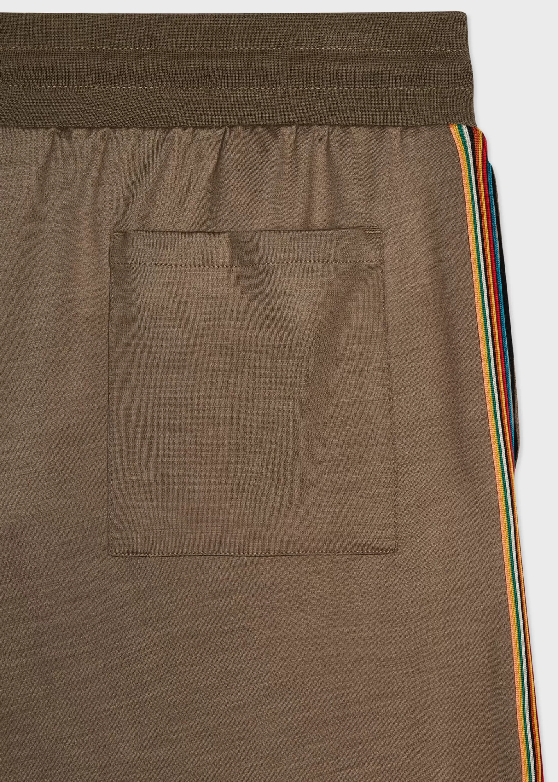 Khaki Washable Wool 'Signature Stripe' Zip Hoodie and Sweatpants Set>Paul Smith Fashion