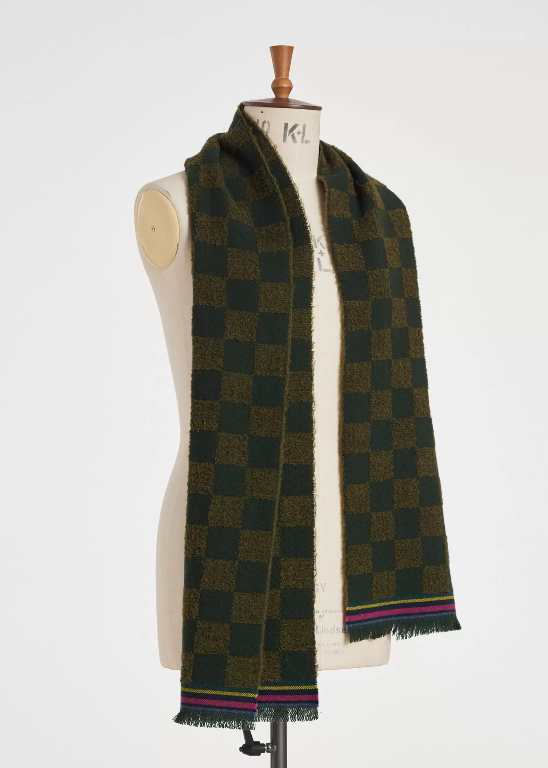 Wool-Blend 'Checkerboard' Scarf>Paul Smith Cheap