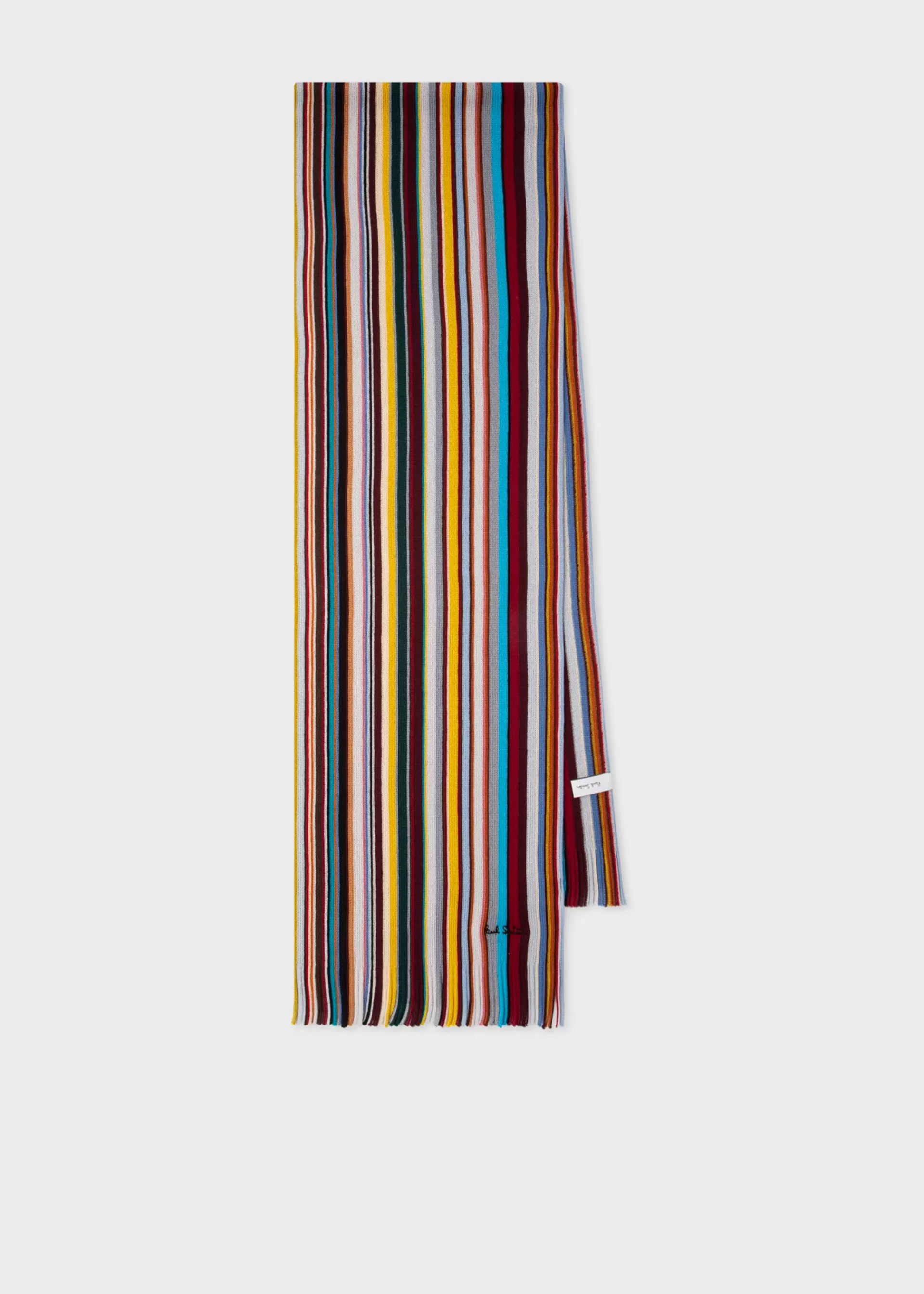 Knitted Merino Wool 'Signature Stripe' Scarf>Paul Smith Clearance