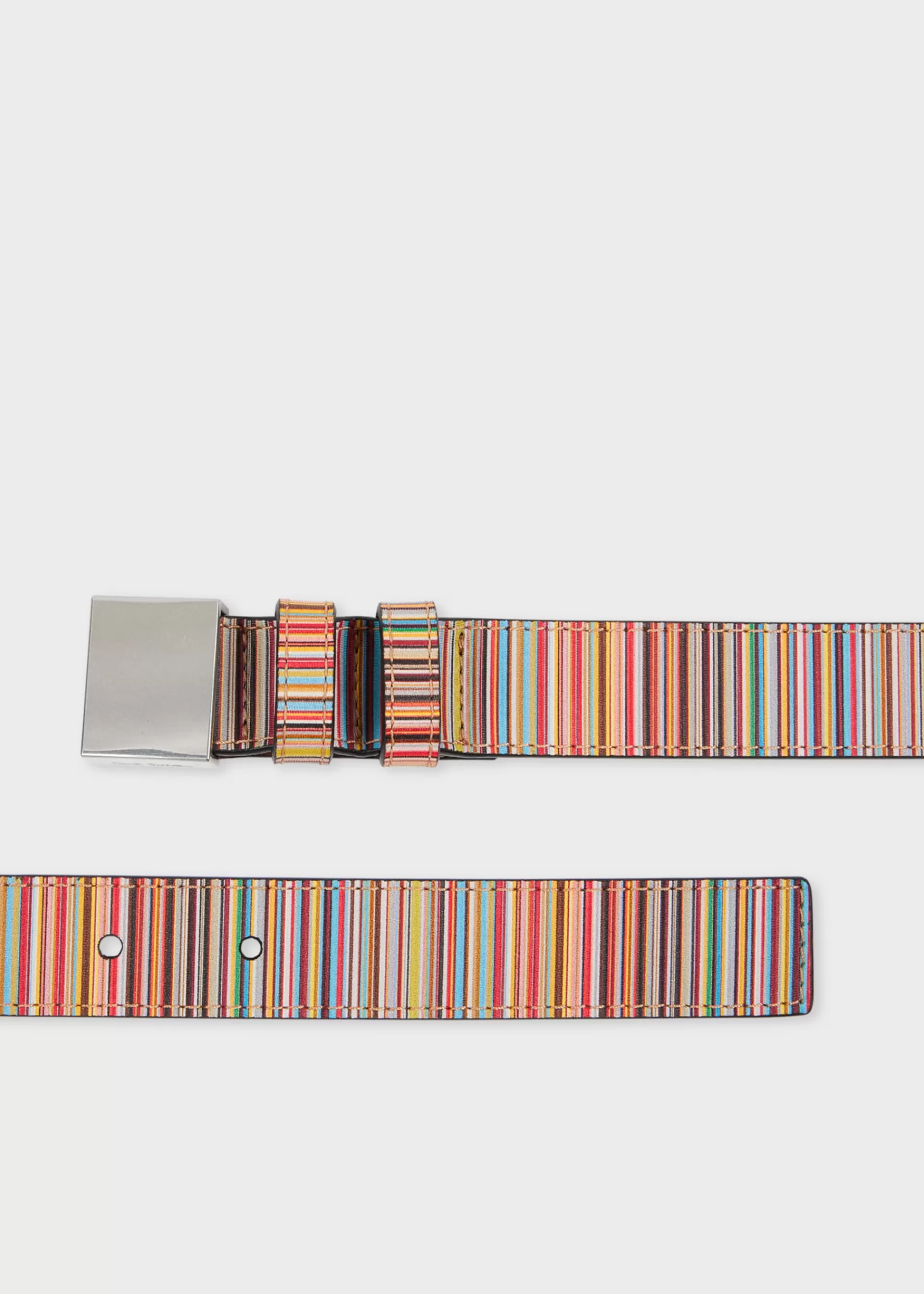 Leather 'Signature Stripe' Belt>Paul Smith New