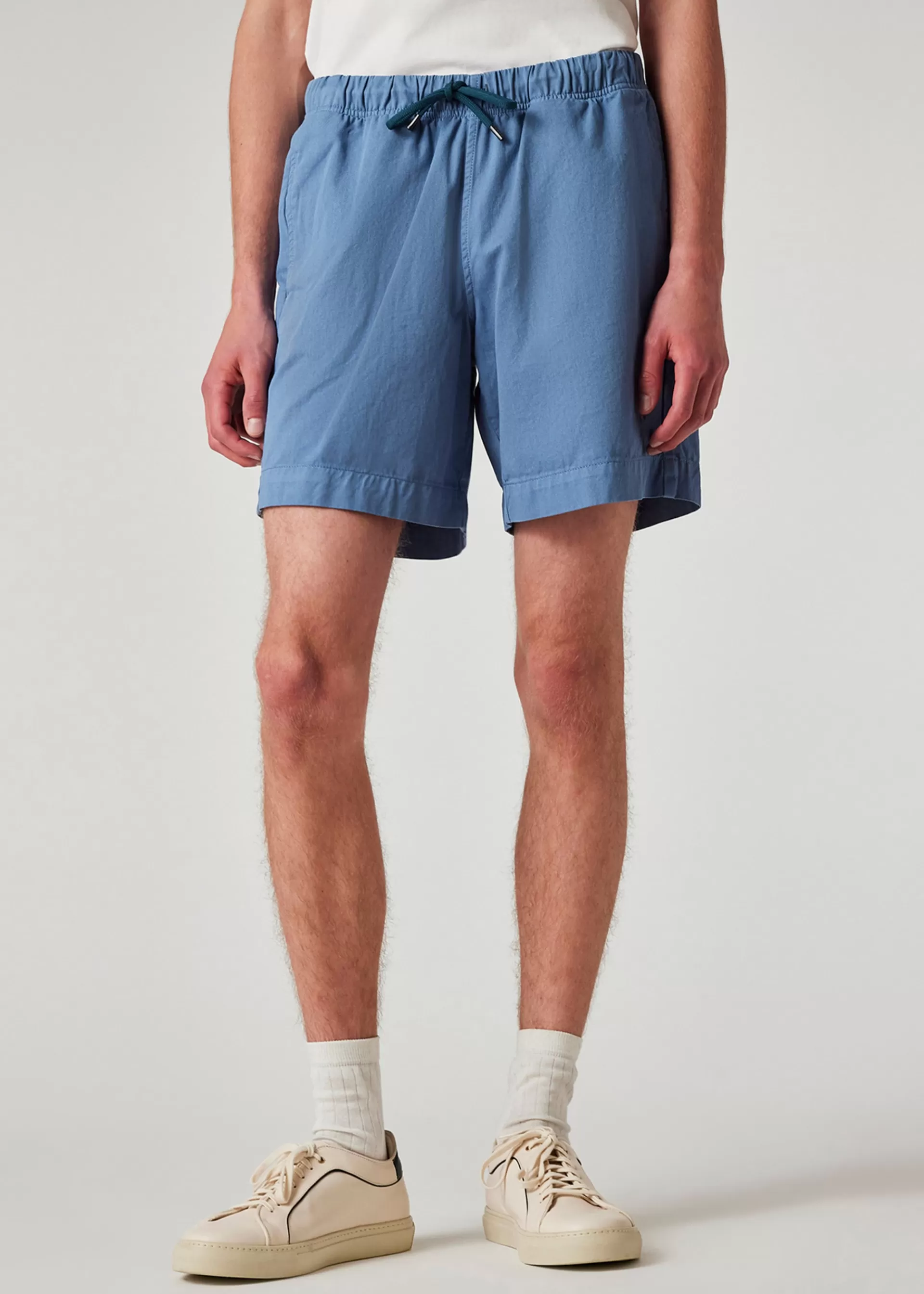 Light Blue 'Broad Stripe Zebra' Drawstring Shorts>Paul Smith Fashion