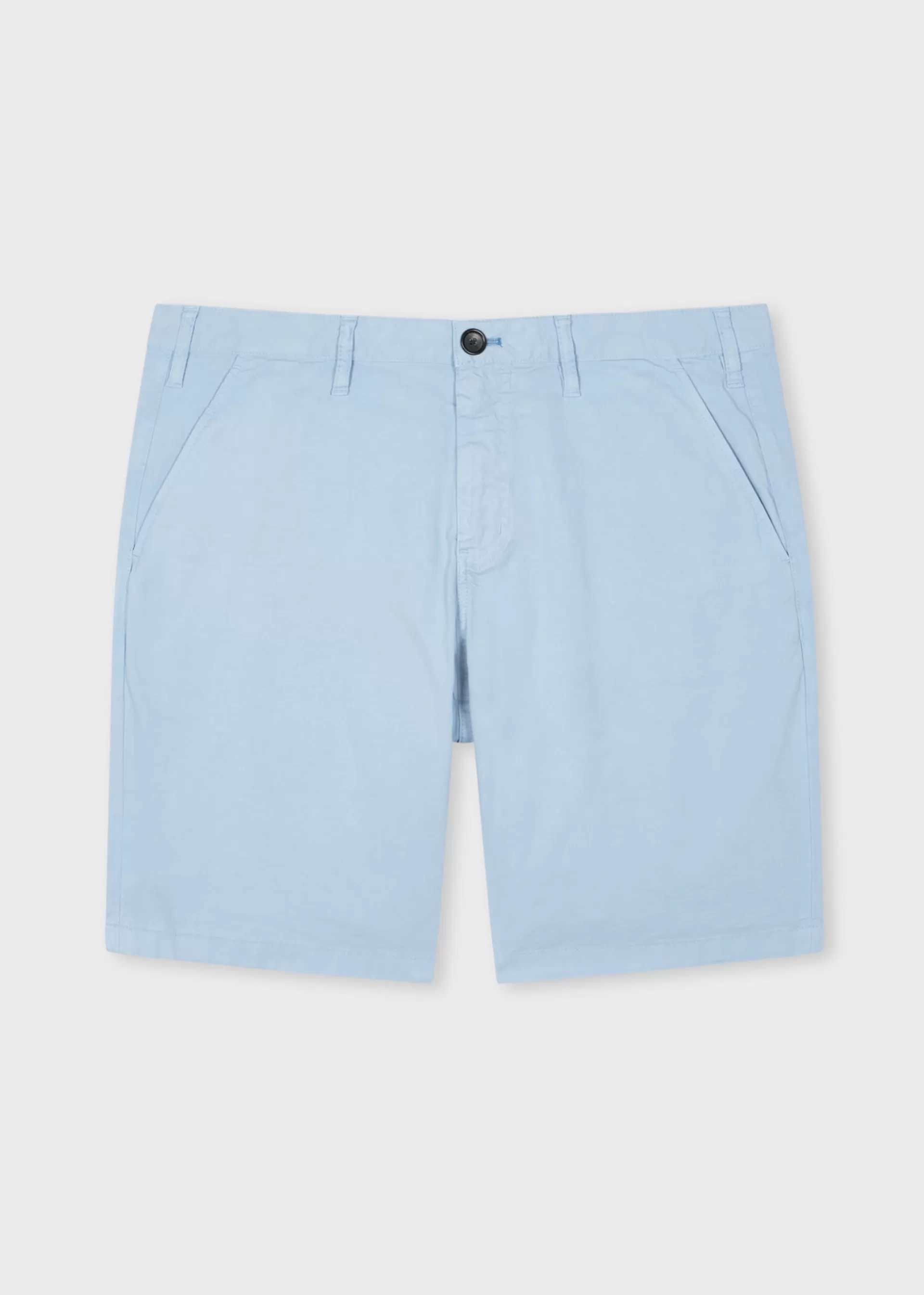 Light Blue Cotton-Twill 'Broad Stripe Zebra' Shorts>Paul Smith Shop