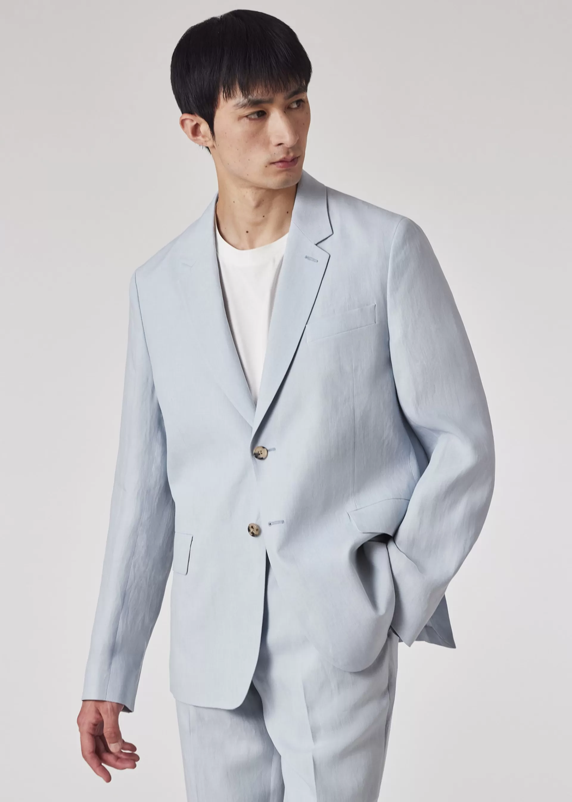 Light Blue Linen Buggy-Lined Blazer>Paul Smith Best