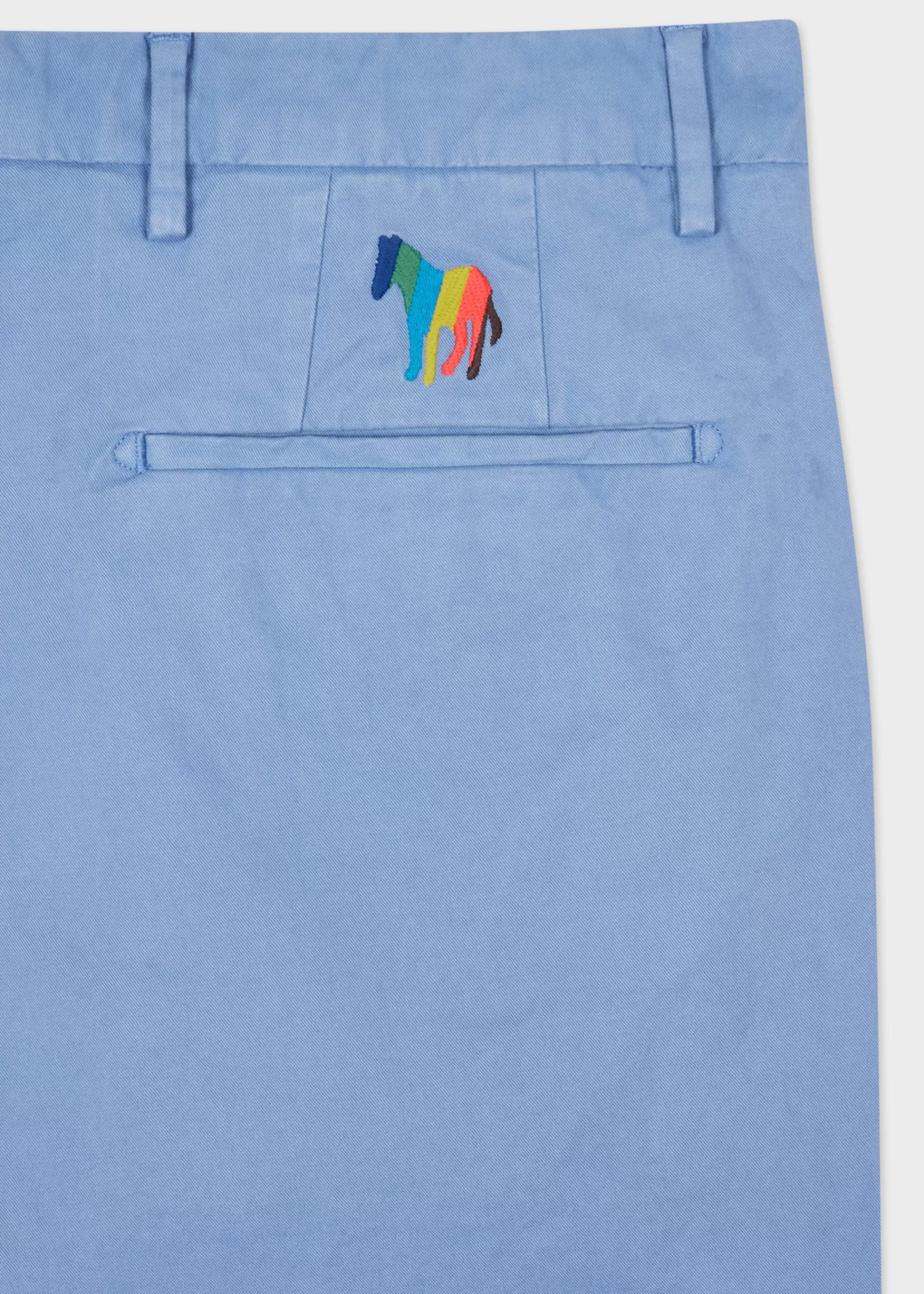 Light Blue Mid-Fit 'Broad Stripe Zebra' Chinos>Paul Smith Clearance