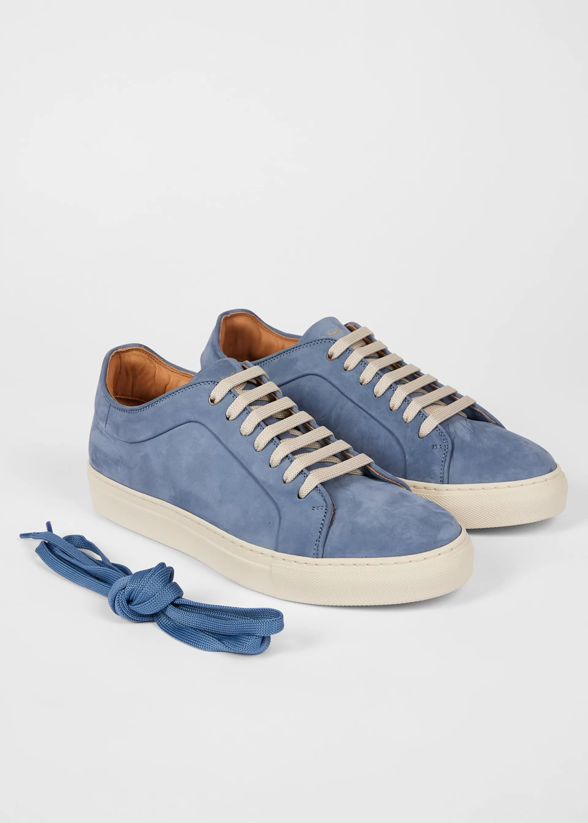 Light Blue Nubuck 'Basso' Trainers>Paul Smith Outlet