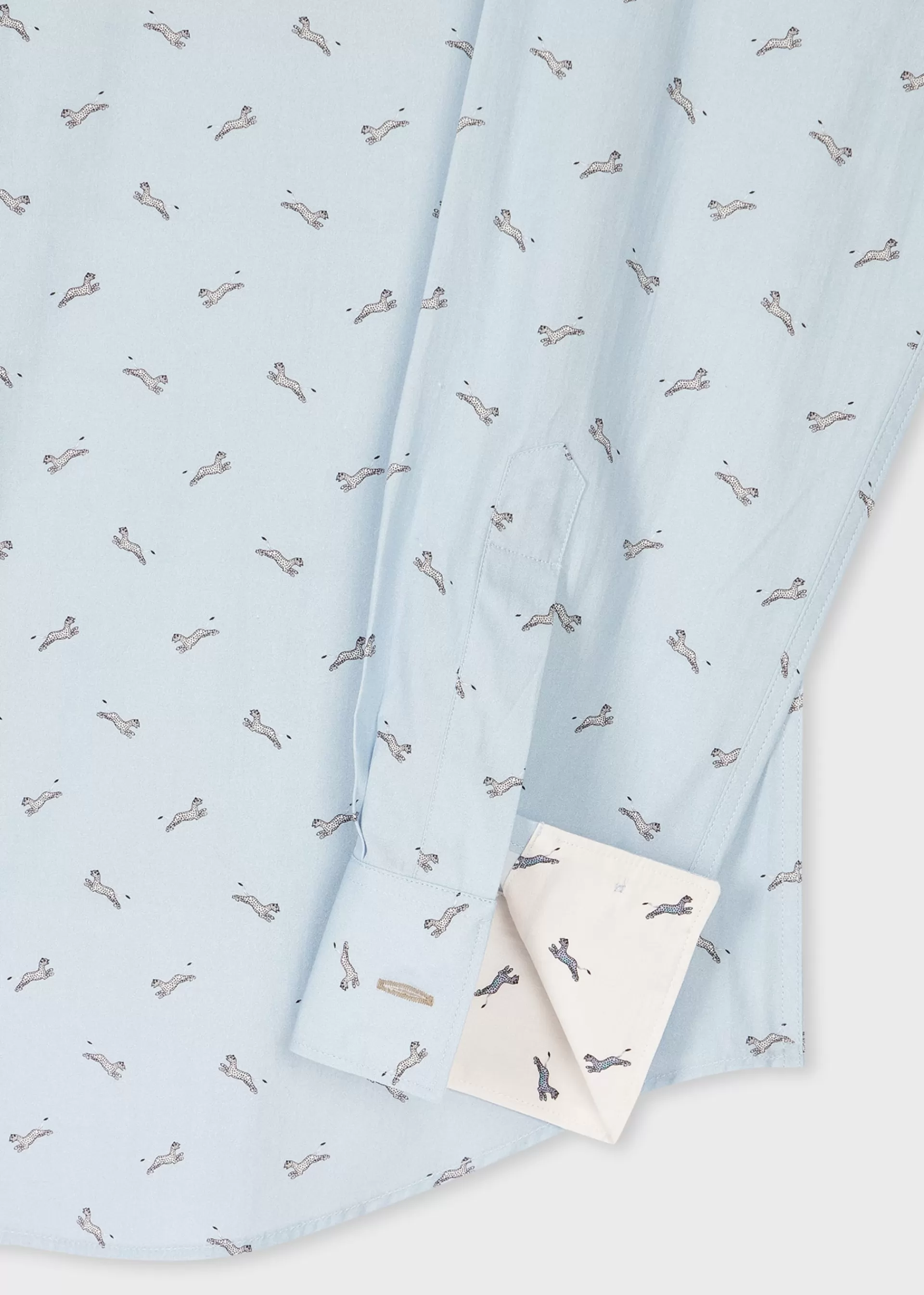 Light Organic Cotton 'Leopard' Long-Sleeve Shirt>Paul Smith Store