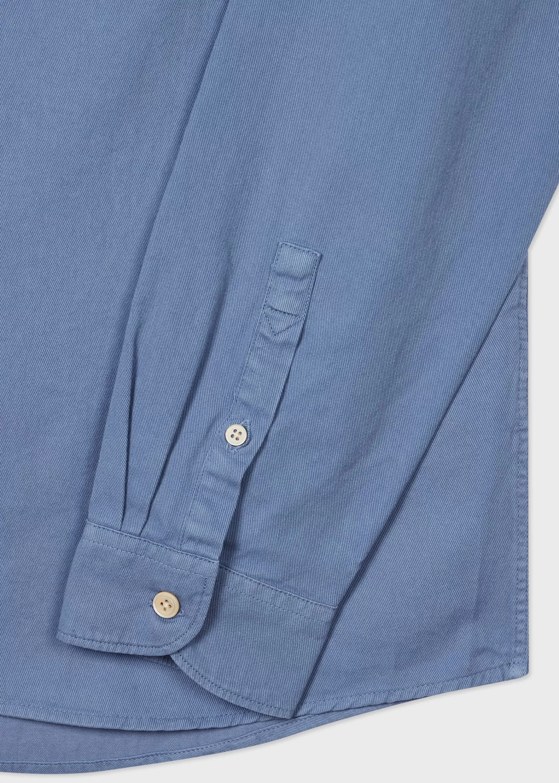 Light Blue Organic Cotton Twill 'Broad Stripe Zebra' Shirt>Paul Smith Cheap