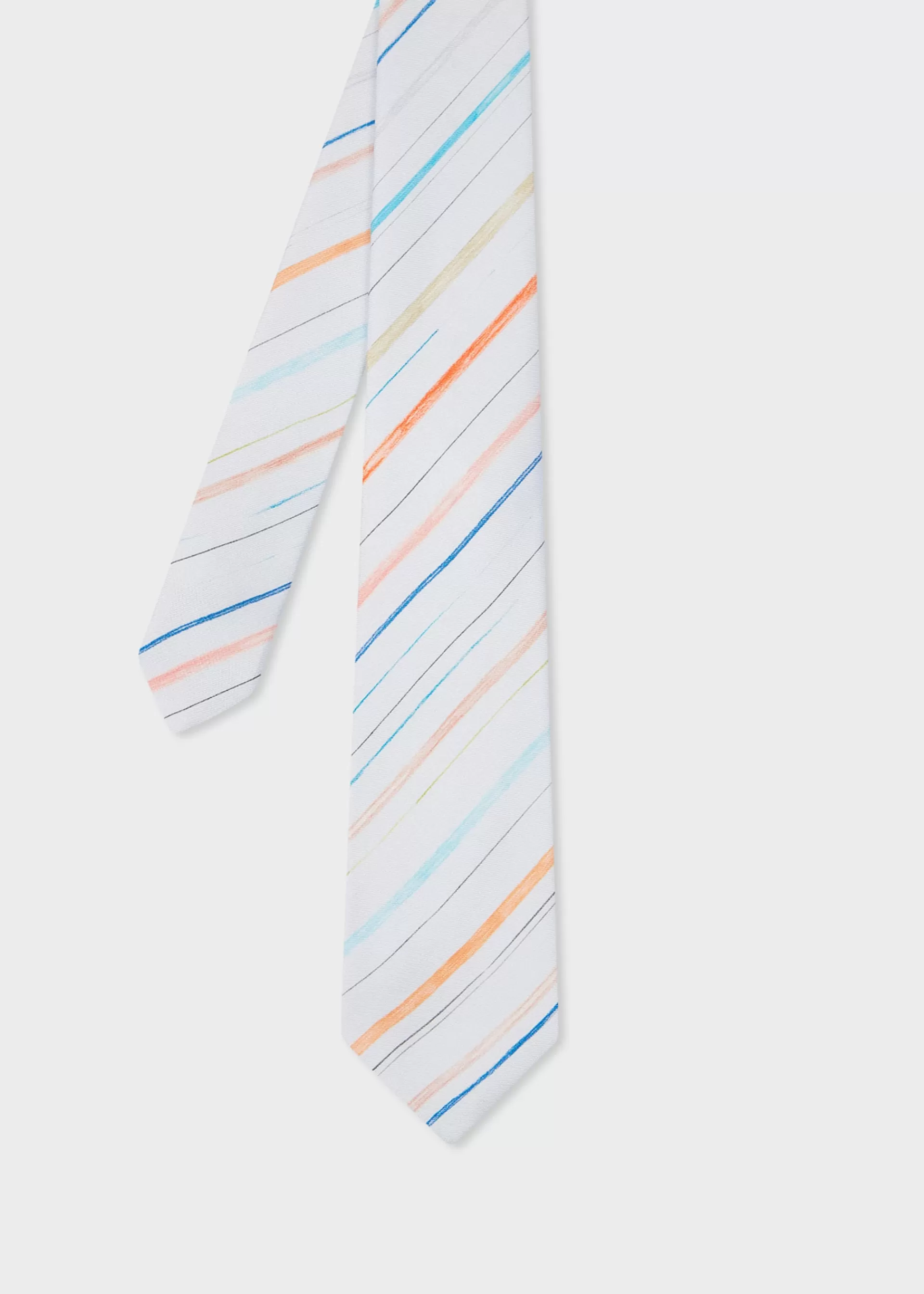 Light Blue 'Pencil Stripe' Silk Tie>Paul Smith Discount