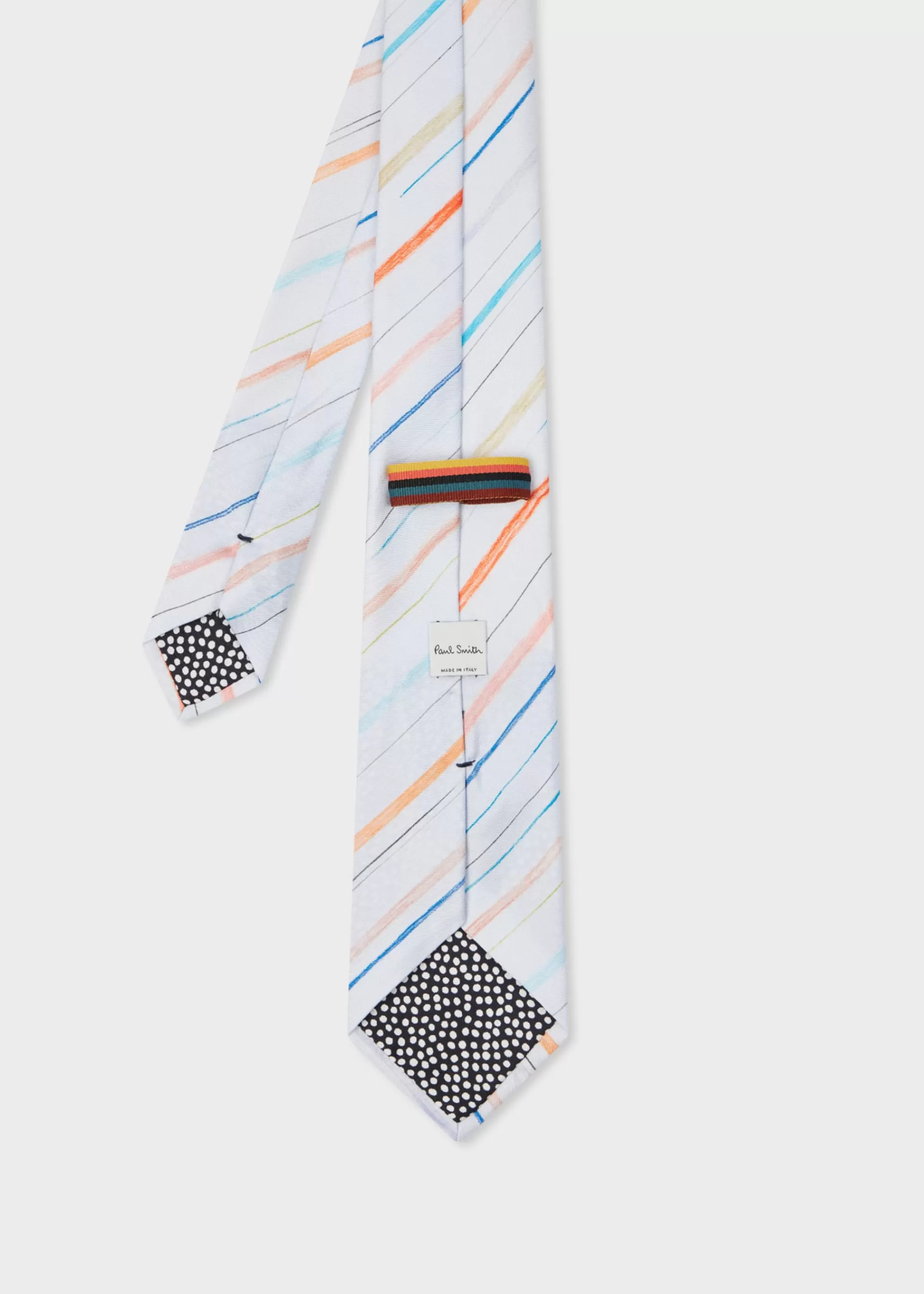 Light Blue 'Pencil Stripe' Silk Tie>Paul Smith Discount